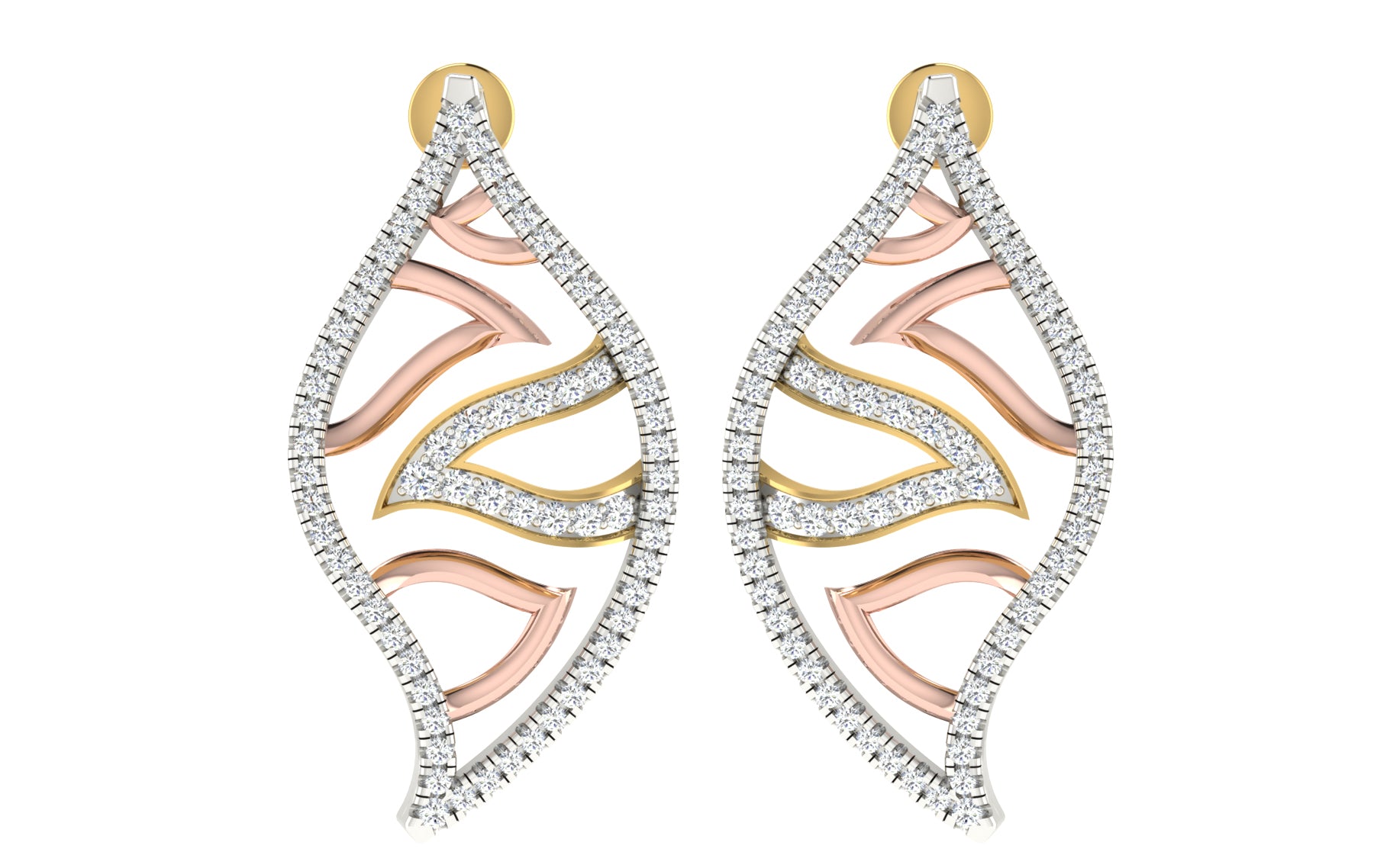 Nidal Jewels | Estella Gold and Rosegold Diamond Pendant Set