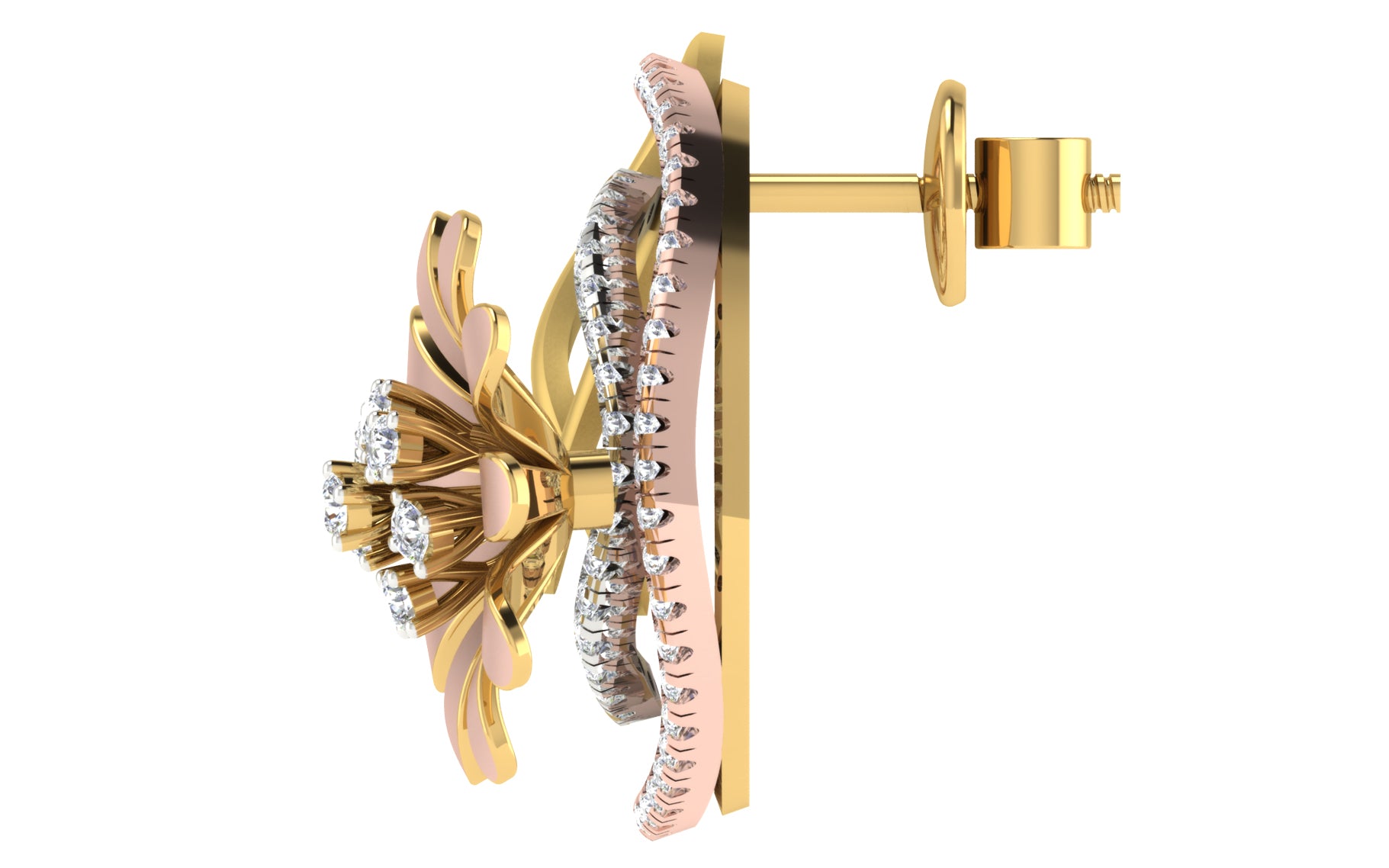 Nidal Jewels | Lover's Nest Gold and Rosegold Diamond Pendant Set