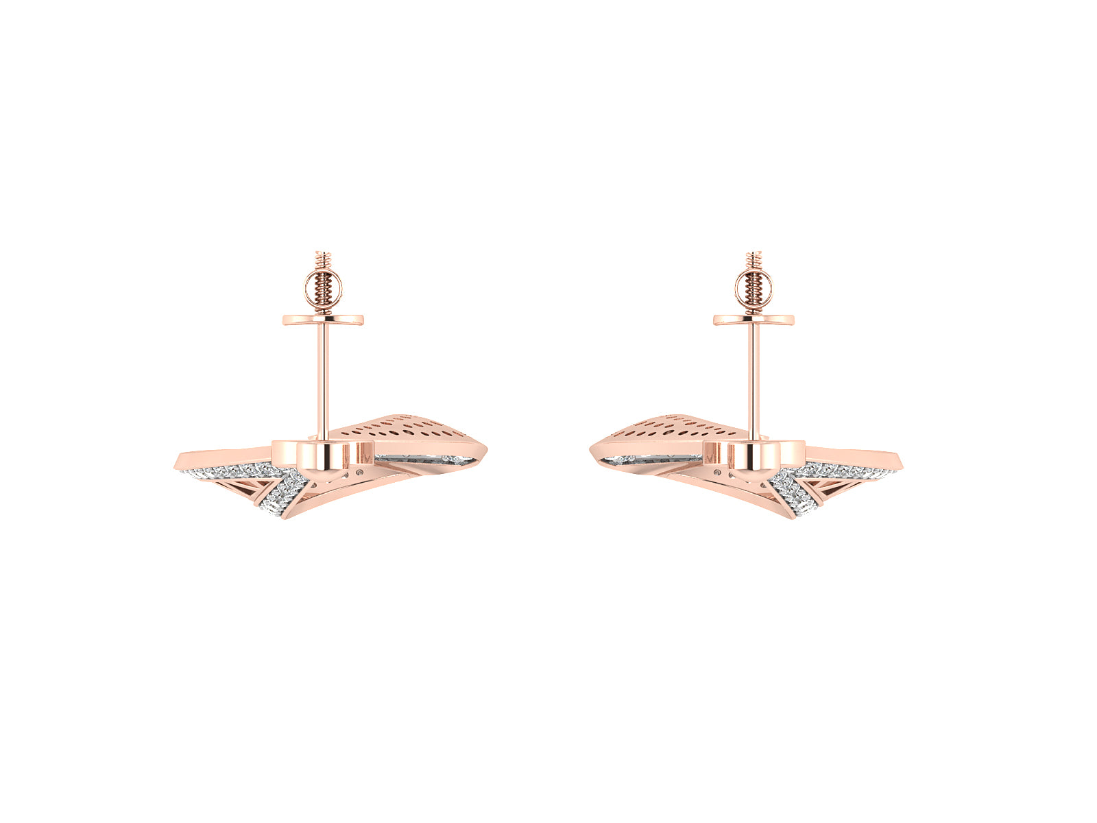 Nidal Jewels | Diamond Drop Gold and Rosegold Pendant Set