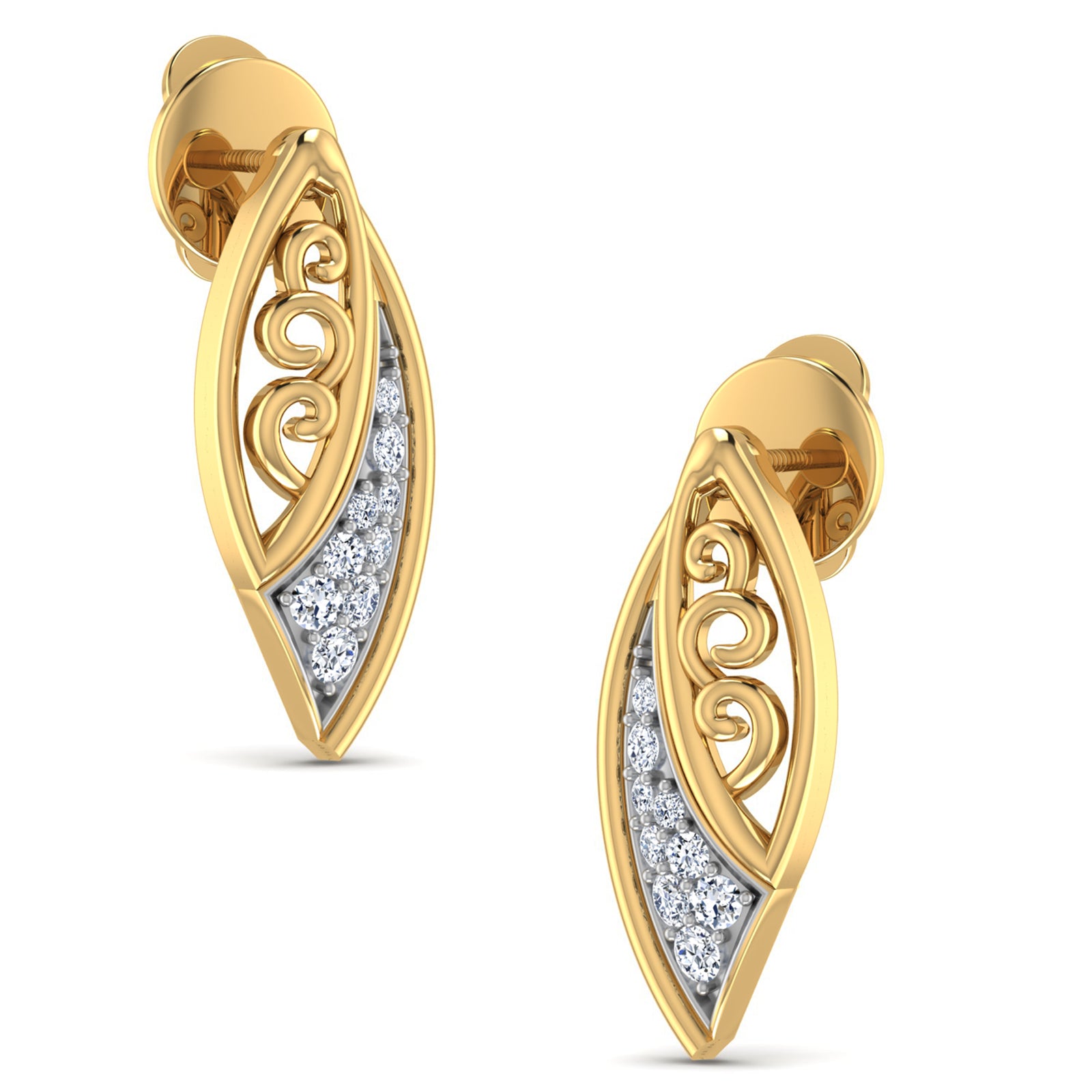 Nidal Jewels | Quill Gold and Diamond Pendant Set