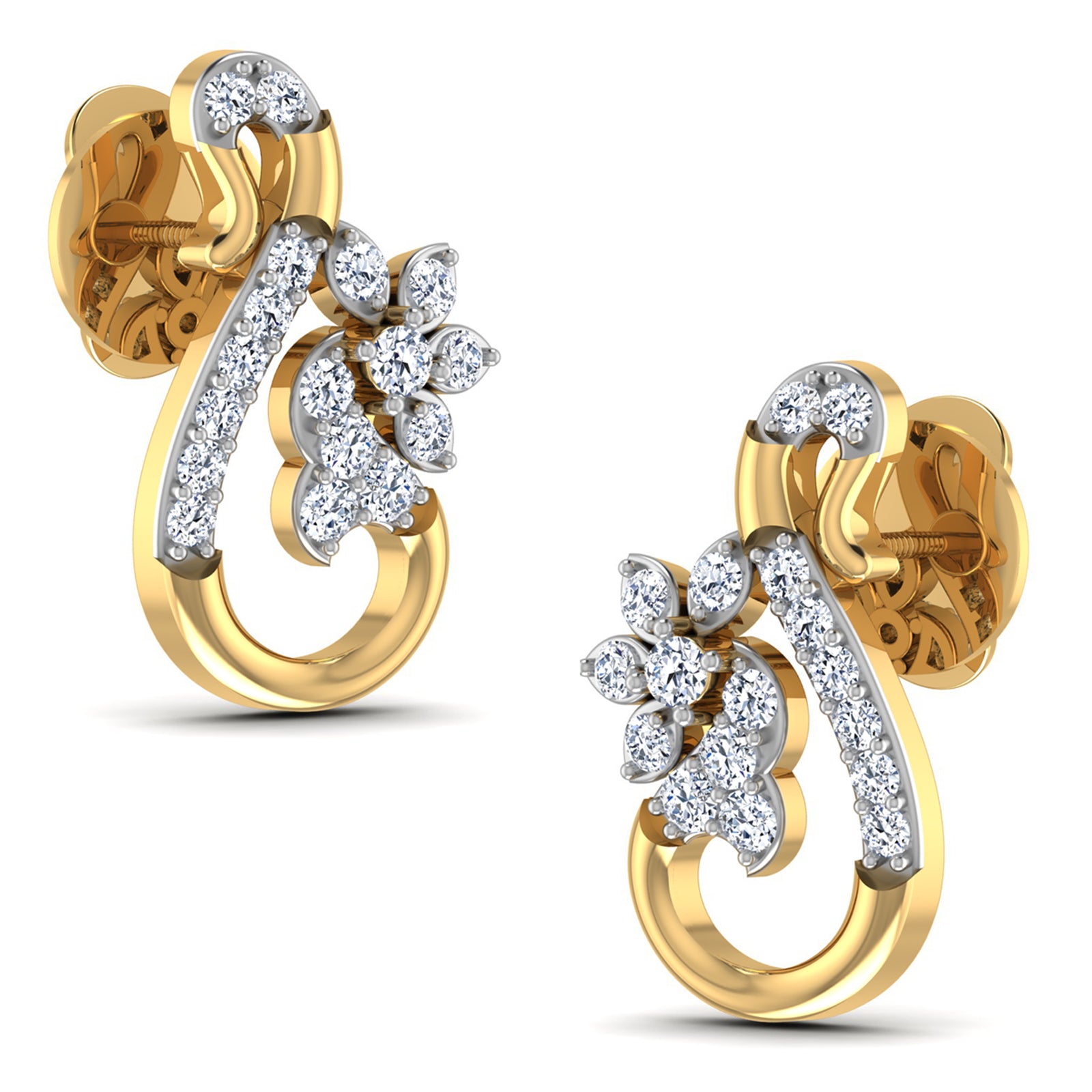 Nidal Jewels | Gracie Floral Gold and Diamond Pendant Set