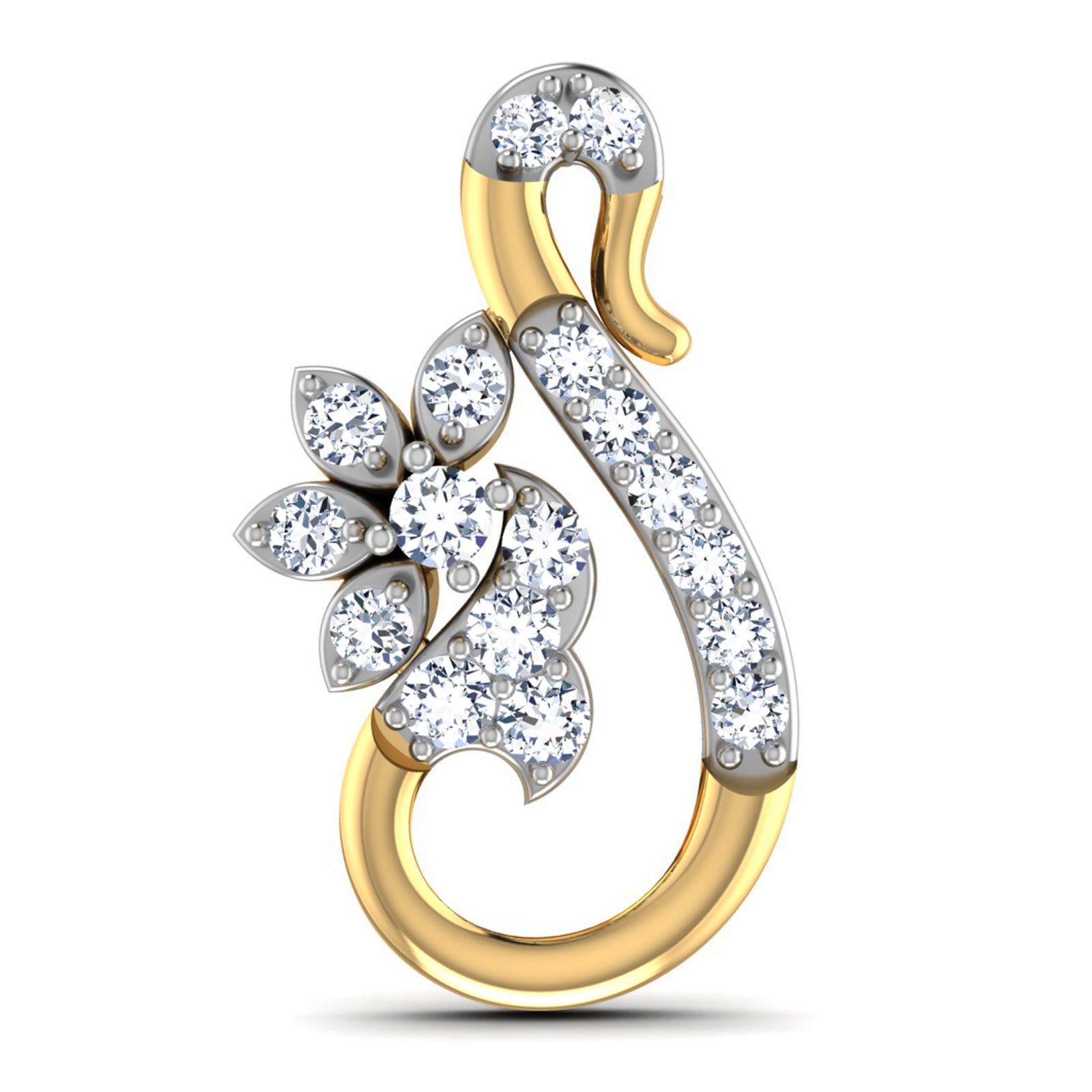 Nidal Jewels | Gracie Floral Gold and Diamond Pendant Set