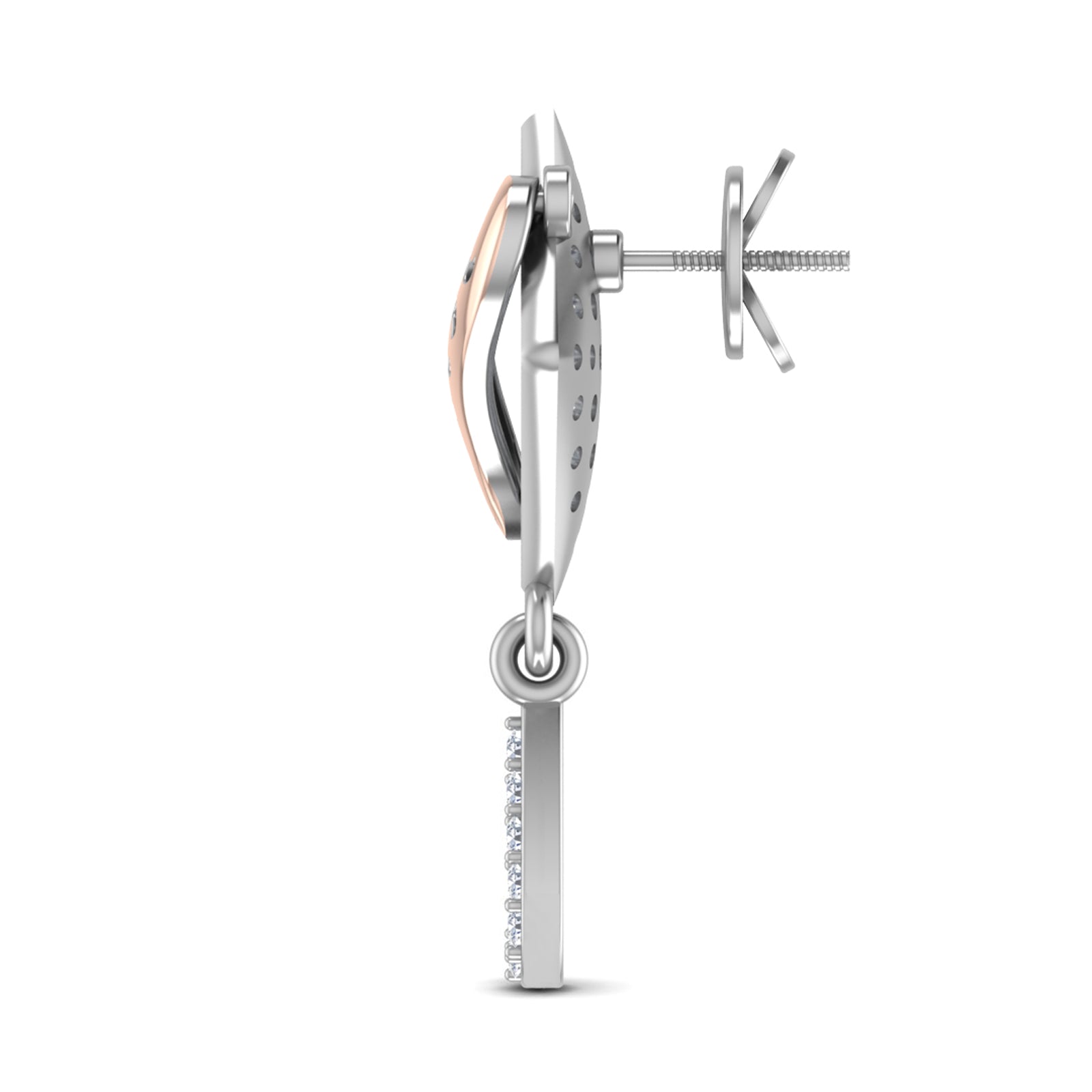 Nidal Jewels | Crysal Gold and Rosegold Diamond Pendant Set