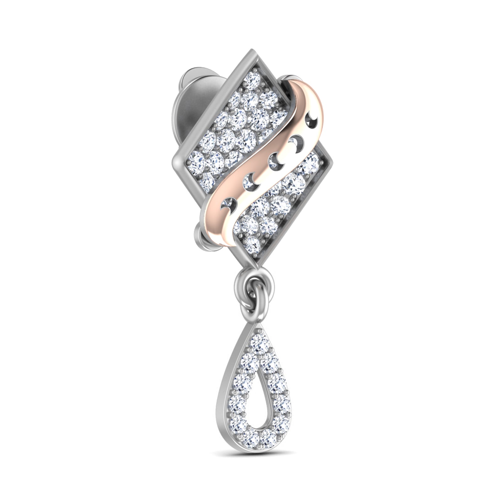 Nidal Jewels | Crysal Gold and Rosegold Diamond Pendant Set