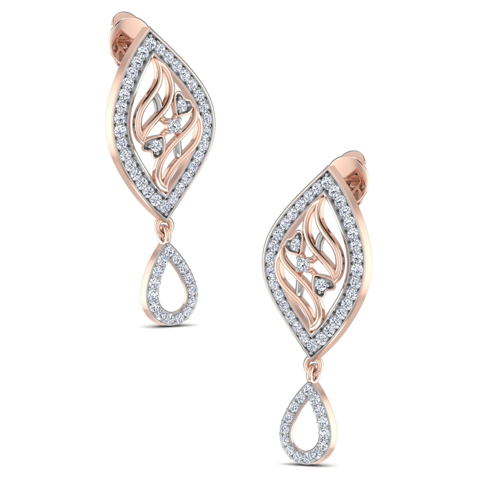 Nidal Jewels | Eloise Gold and Rosegold Diamond Pendant Set