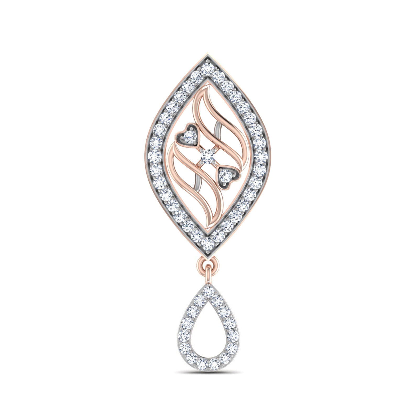 Nidal Jewels | Eloise Gold and Rosegold Diamond Pendant Set