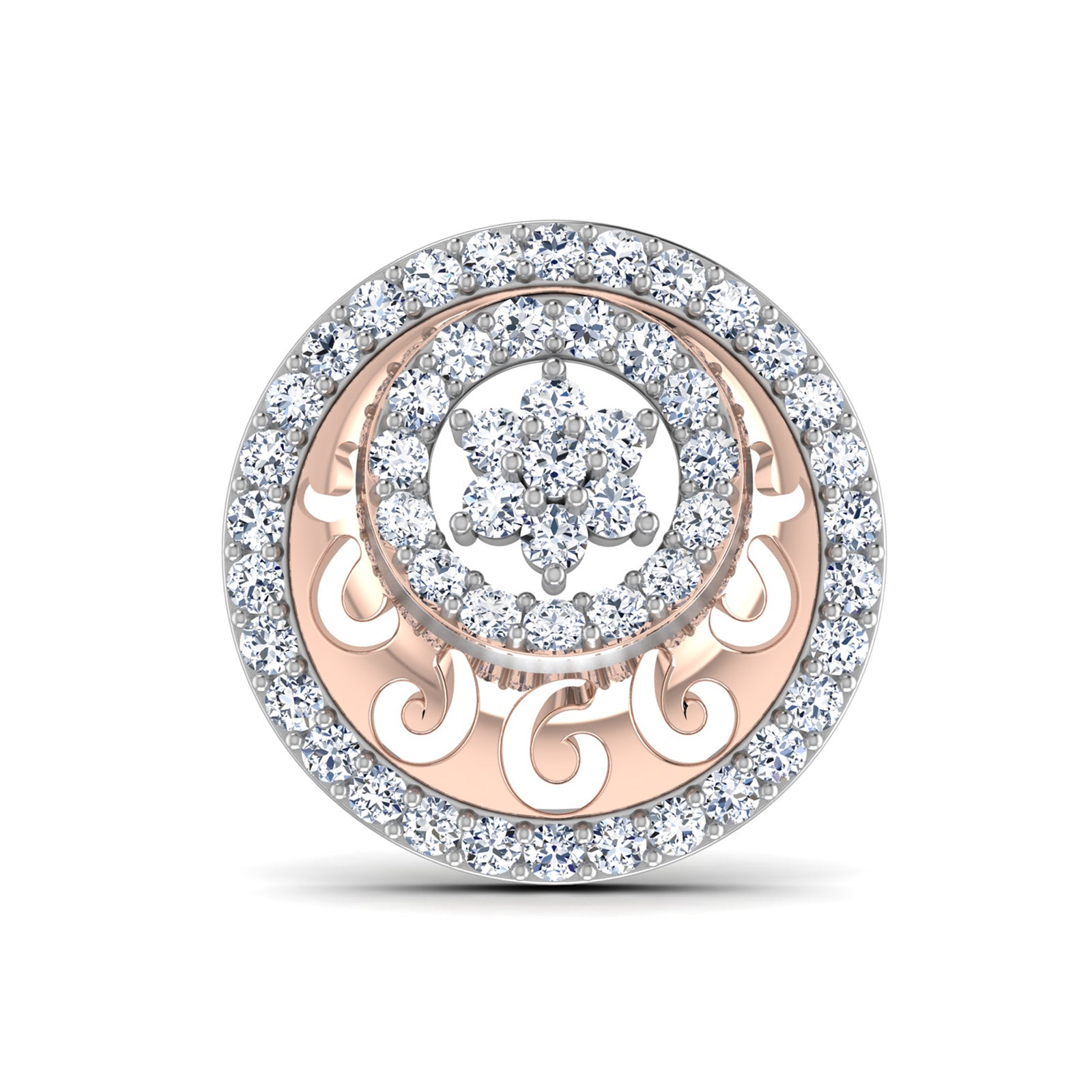 Nidel Jewels | Orbella Gold and Rosegold Diamond Pendant Set
