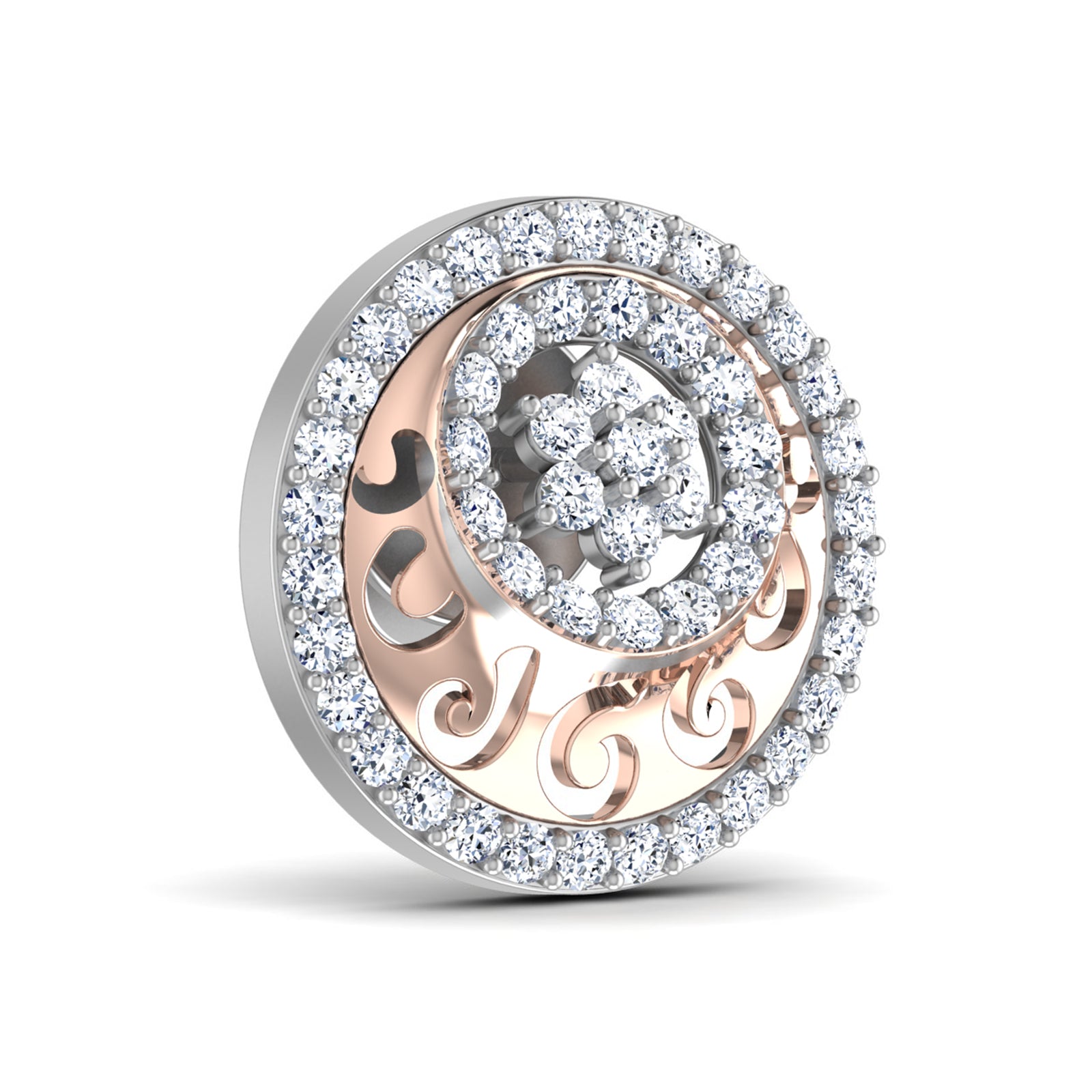 Nidel Jewels | Orbella Gold and Rosegold Diamond Pendant Set