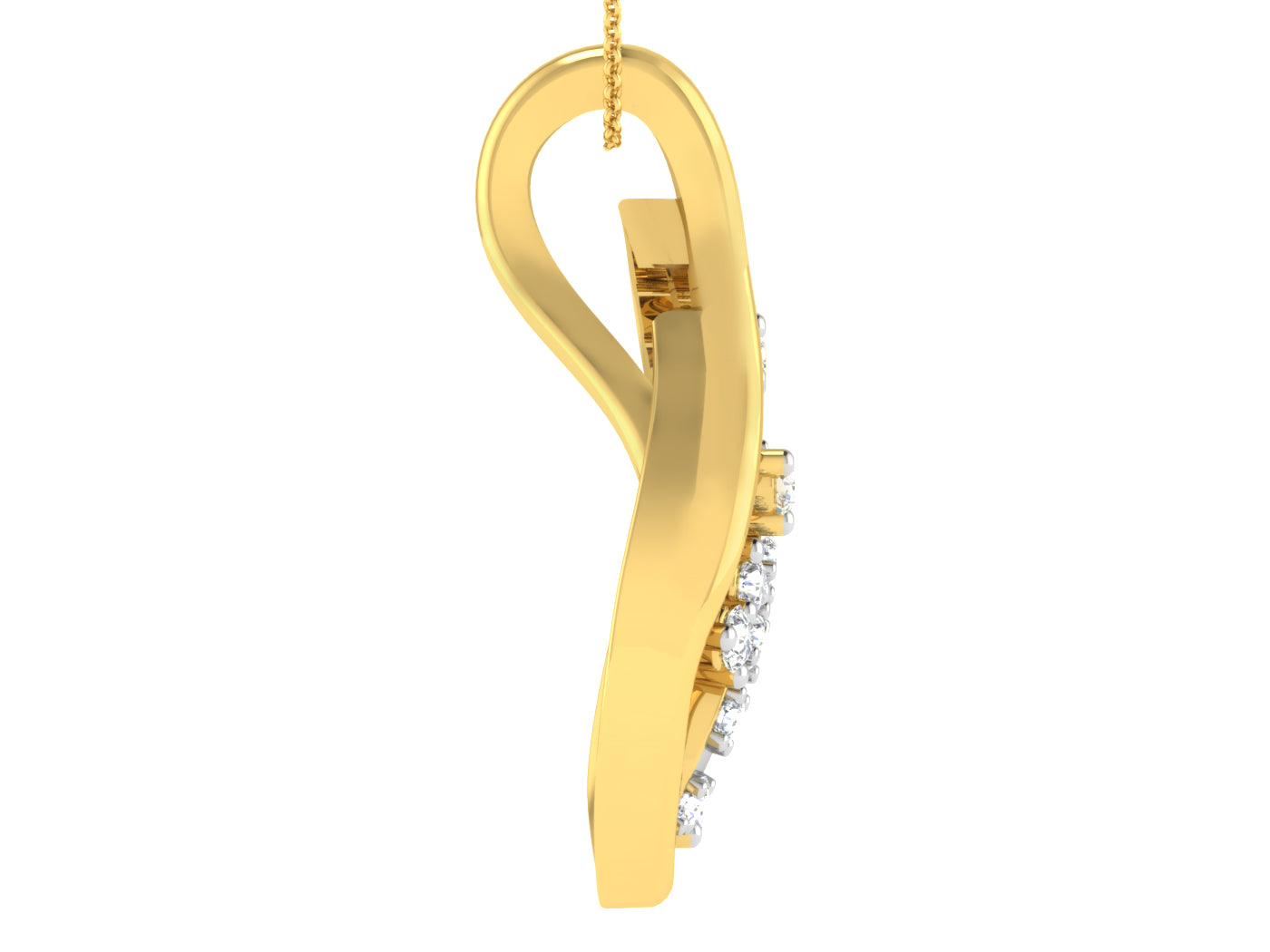 Nidal Jewels | Divine Dewdrop Gold & Diamond Pendant - Nidal Jewels