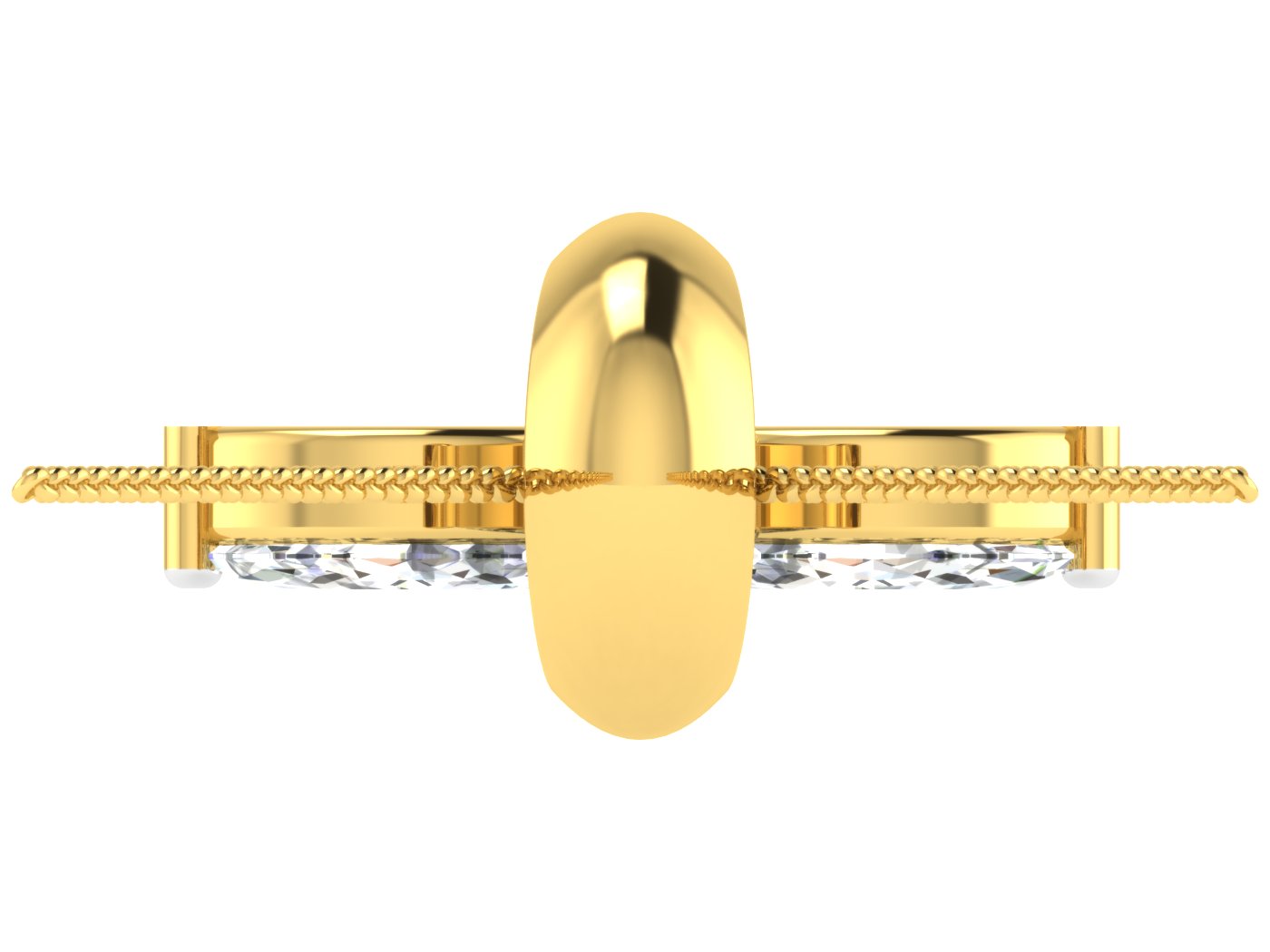 Nidal Jewels | Gold Floral Diamond Solitaires Pendant - Nidal Jewels