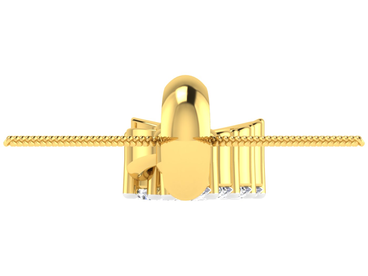 Nidal Jewels |Twinkling Wave Gold & Diamond Pendant - Nidal Jewels