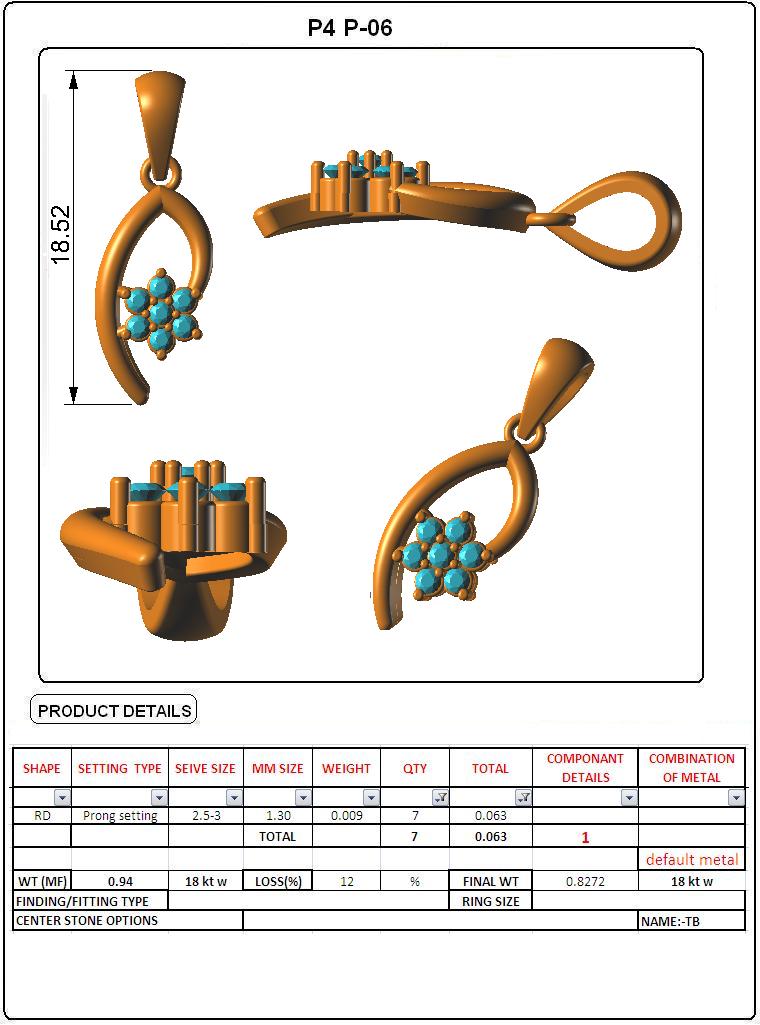 Nidal Jewels | Graceful Curve Gold & Diamond Pendant - Nidal Jewels