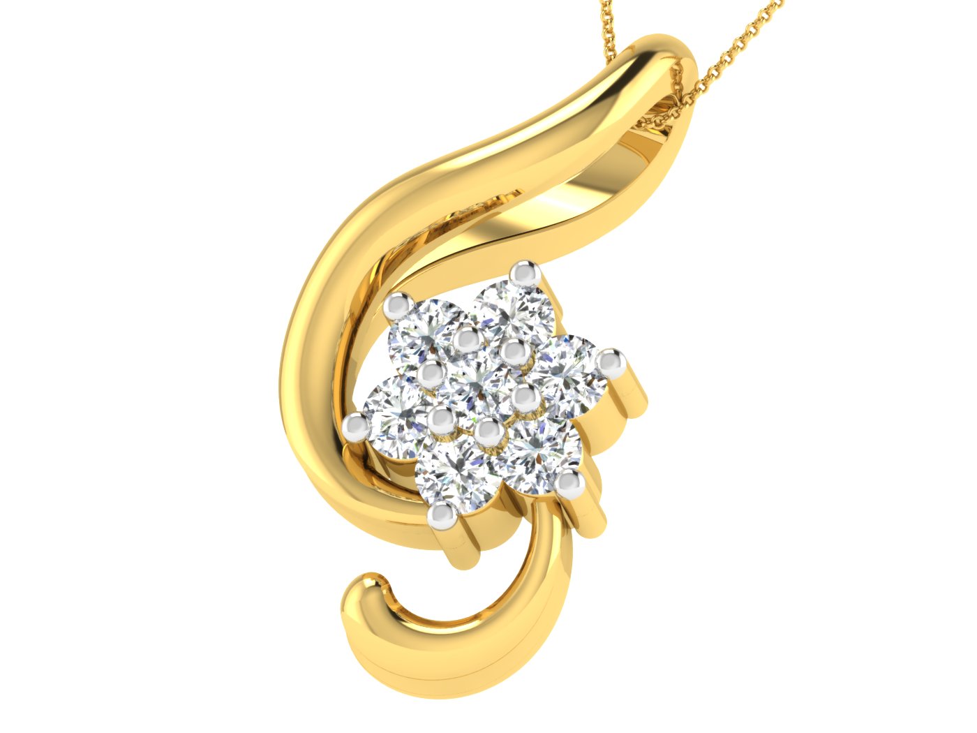 Nidal Jewels | Radiant Flower  Gold &  Diamond Pendant - Nidal Jewels