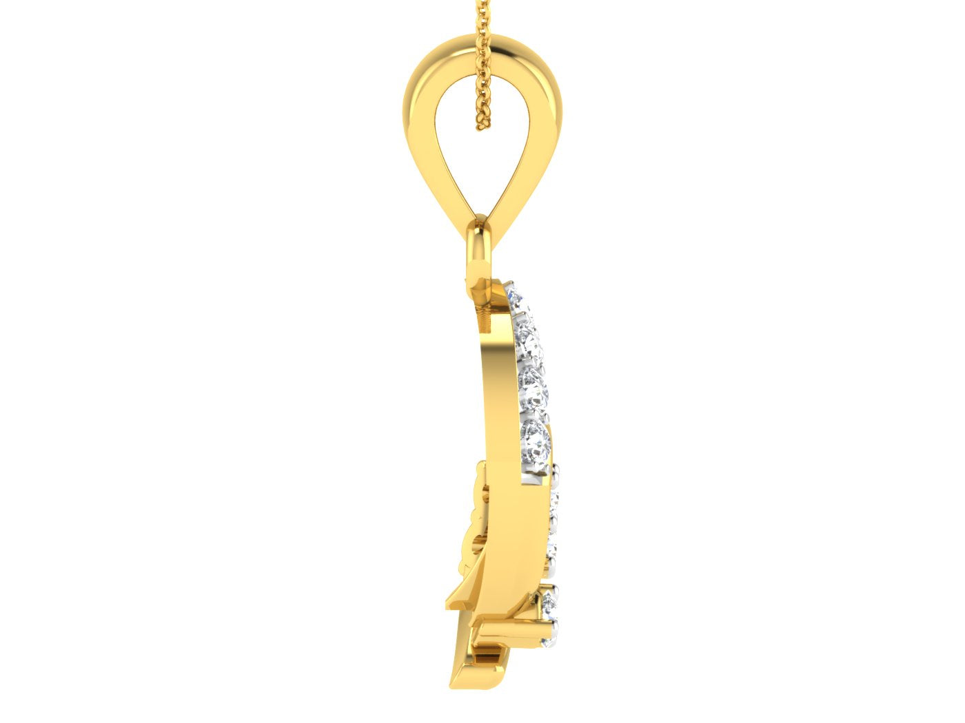 Nidal Jewels | Starlit Arc Gold & Diamond Pendant - Nidal Jewels