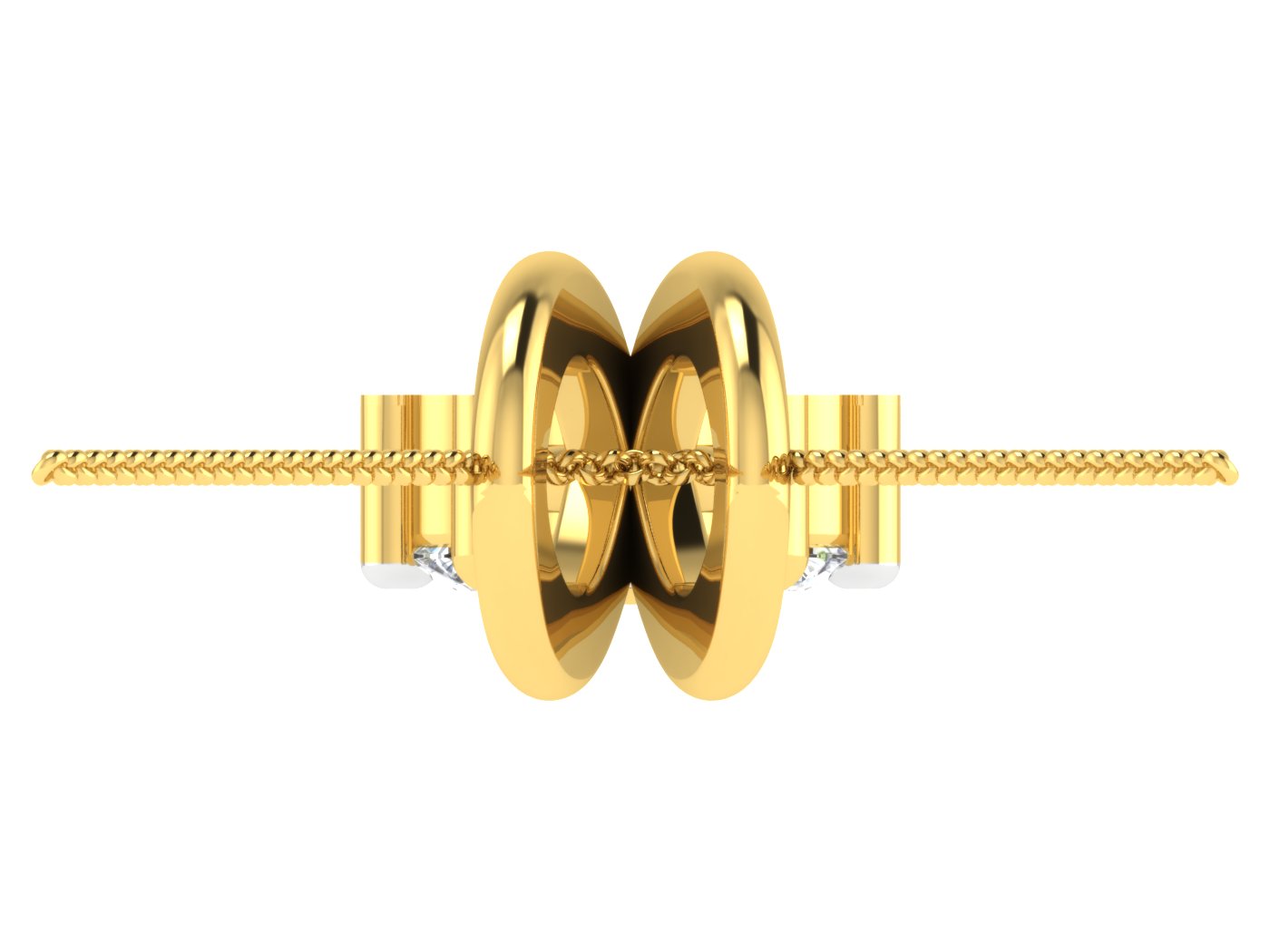 Nidal Jewels | Golden Cluster Diamond Charm Pendant - Nidal Jewels