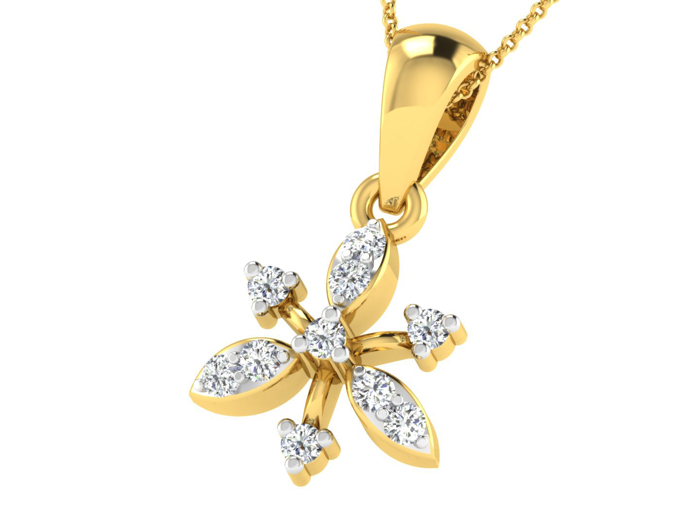 Nidal Jewels | Luminous Floral Diamond Pendant - Nidal Jewels