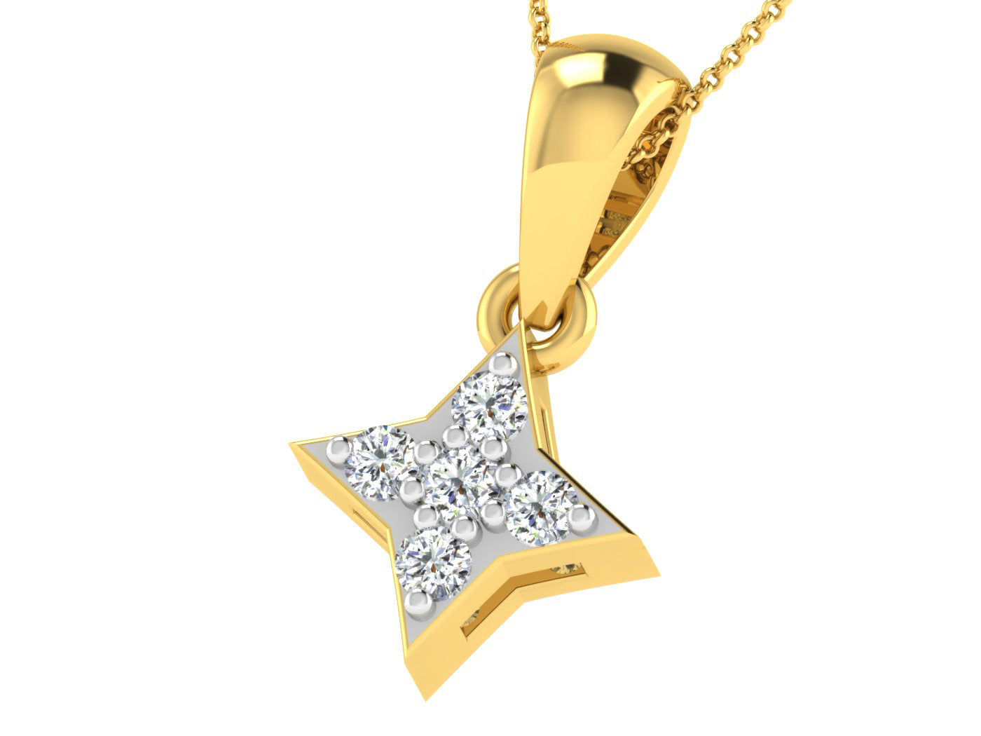 Nidal Jewels | Stellar Gold & Diamond Pendant - Nidal Jewels