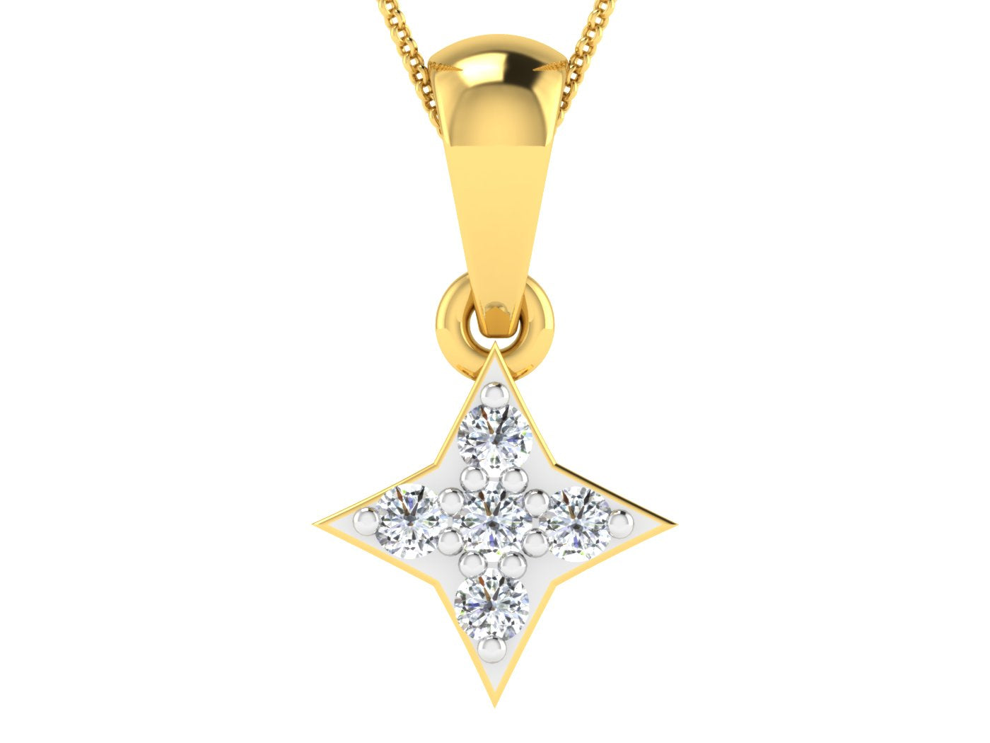 Nidal Jewels | Stellar Gold & Diamond Pendant - Nidal Jewels