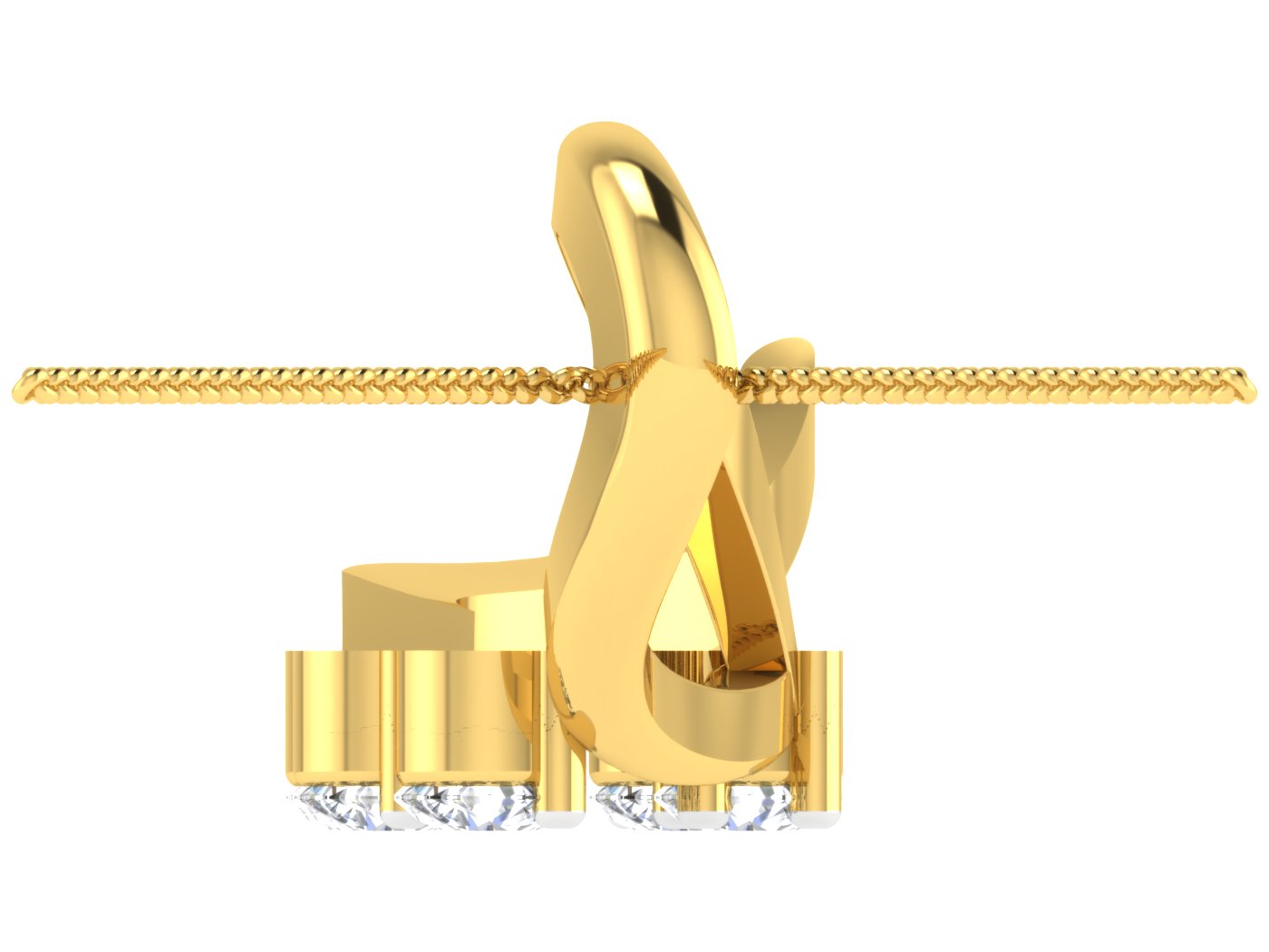 Nidal Jewels | Radiant Cascade Gold & Diamond Pendant - Nidal Jewels