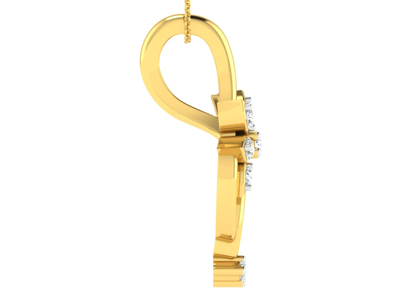 Nidal Jewels | Golden Petals Diamond Charm Pendant - Nidal Jewels