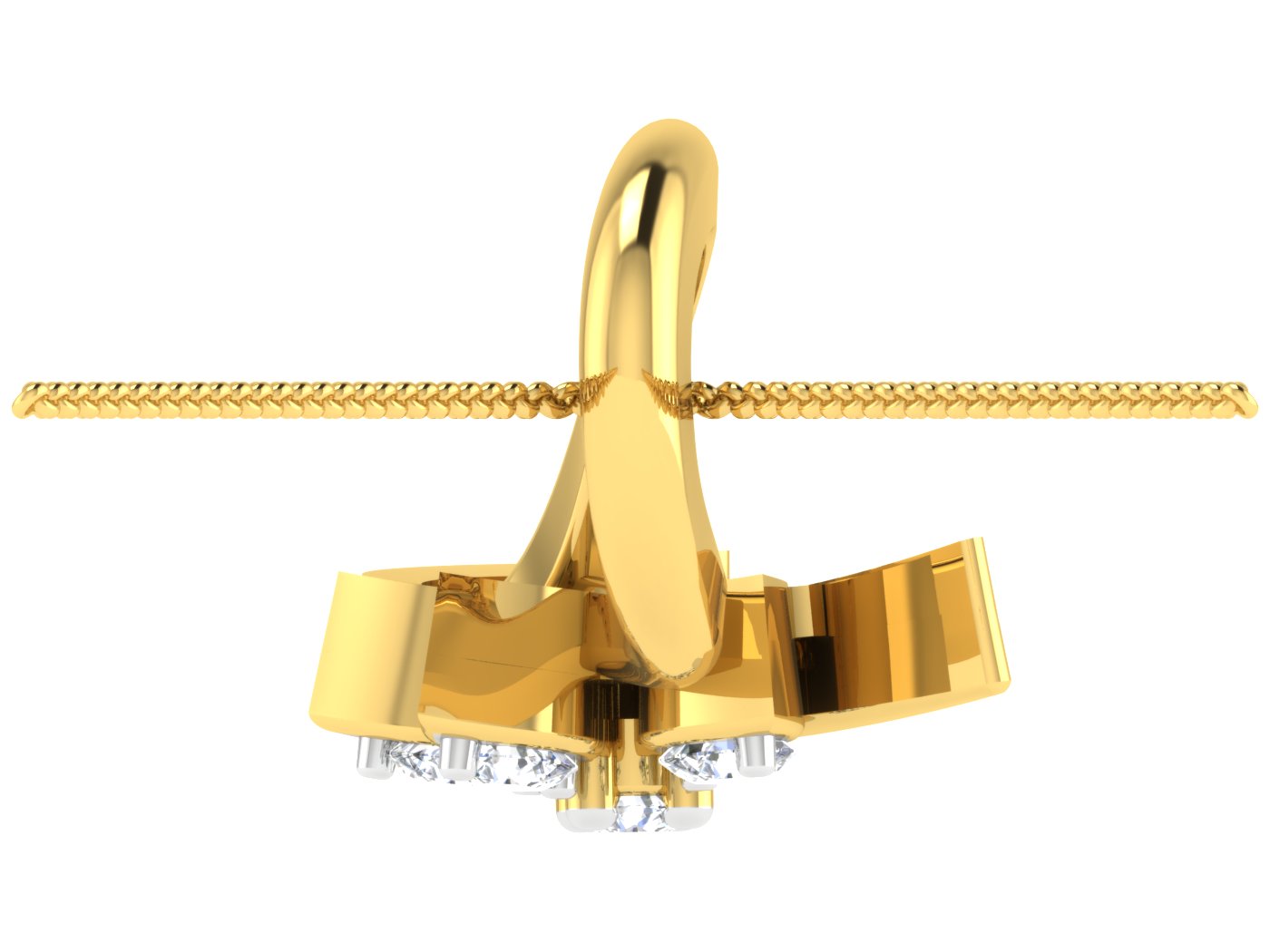 Nidal Jewels | Golden Petals Diamond Charm Pendant - Nidal Jewels