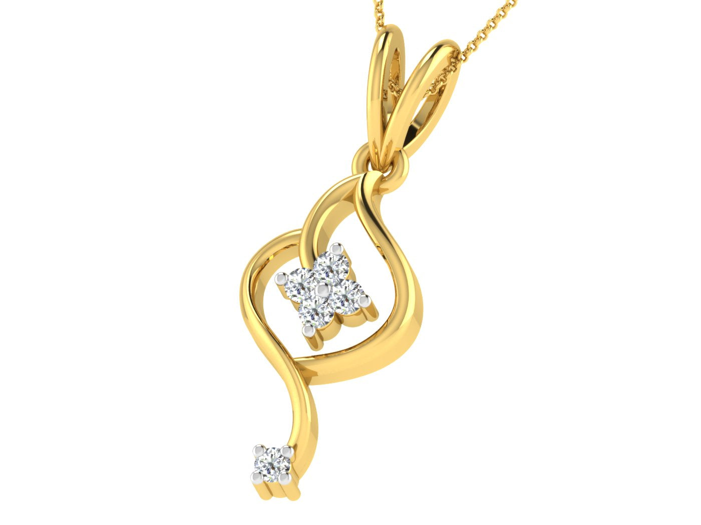 Nidal Jewels | Meadow Gold & Diamond Pendant - Nidal Jewels