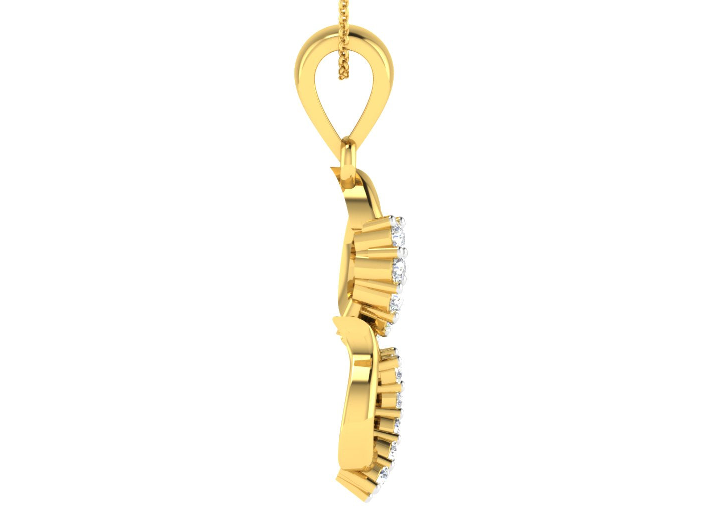 Nidal Jewels | Golden Infinity Diamond Charm Pendant - Nidal Jewels