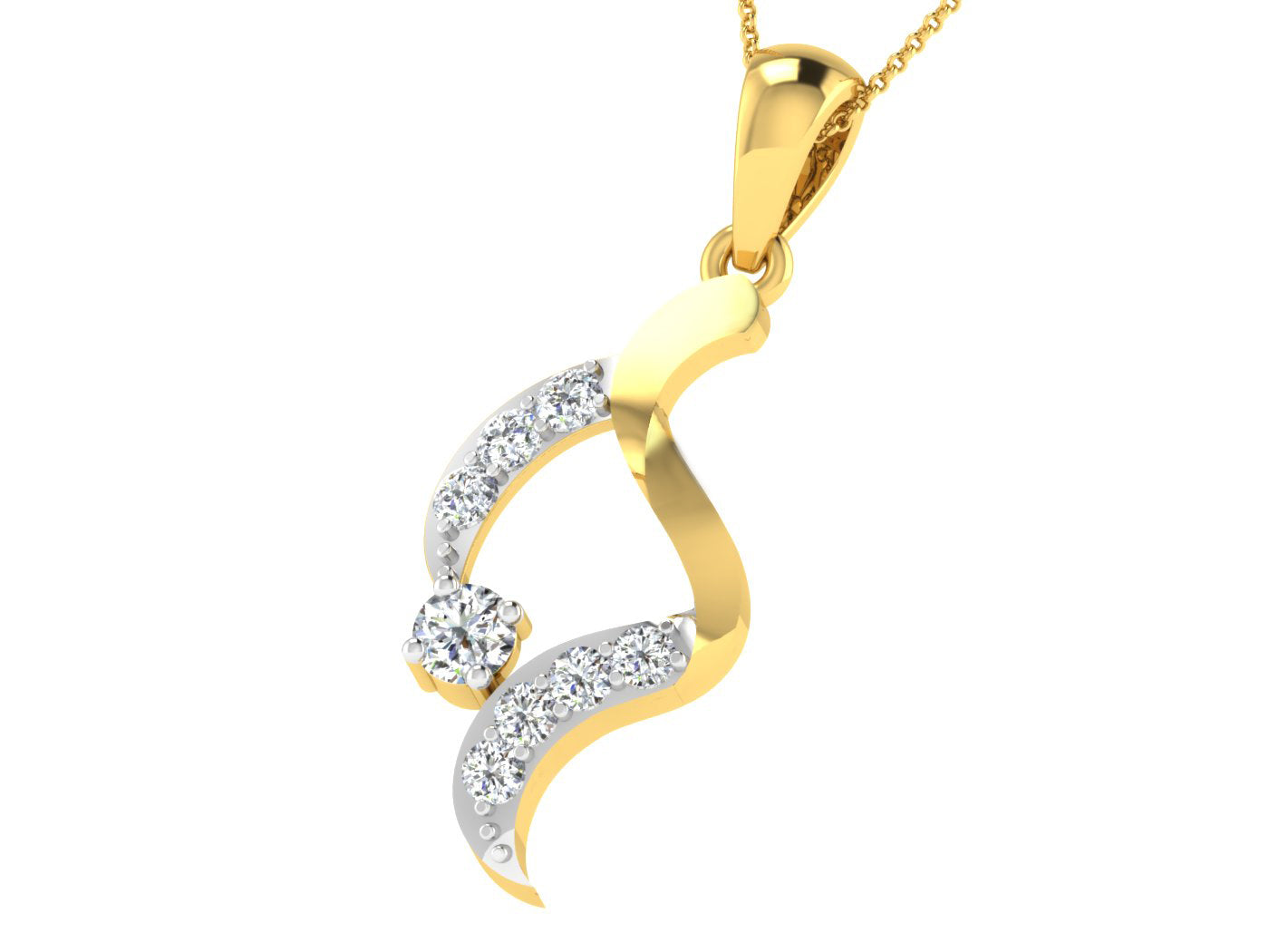 Nidal Jewels | Golden Wing Diamond Charm - Nidal Jewels