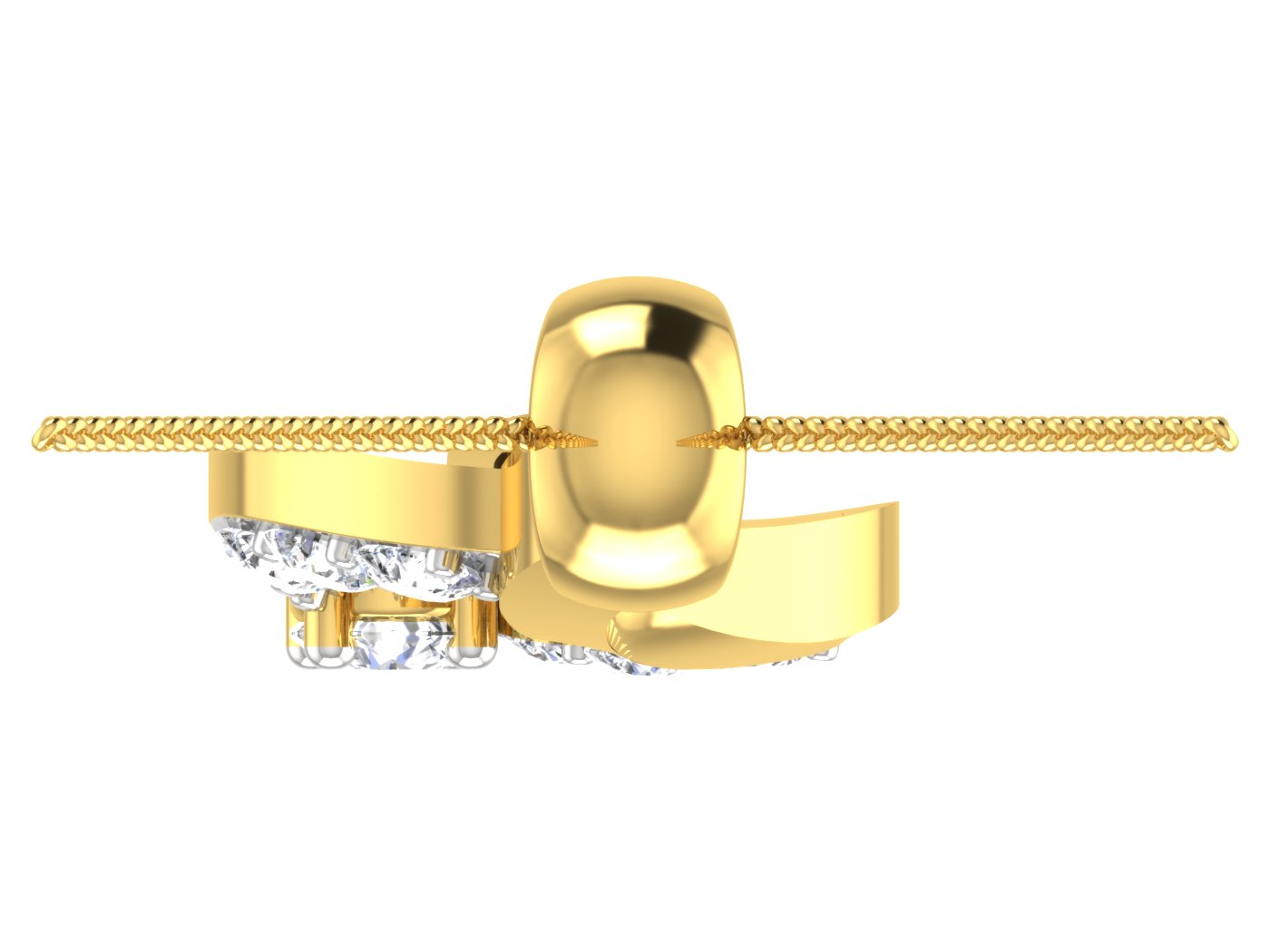 Nidal Jewels | Golden Wing Diamond Charm - Nidal Jewels