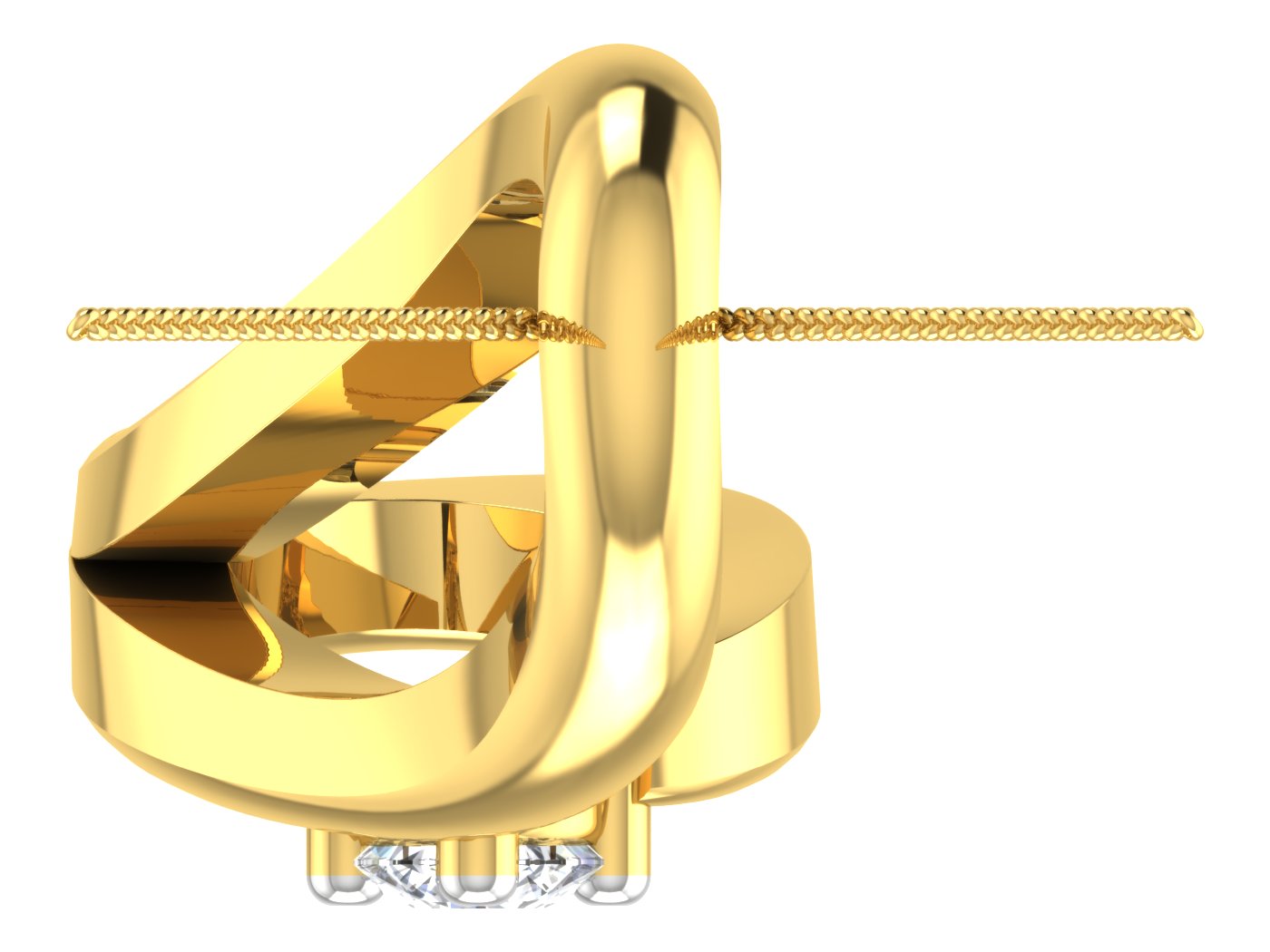 Nidal Jewels | Golden Galaxy Diamond Pendant - Nidal Jewels