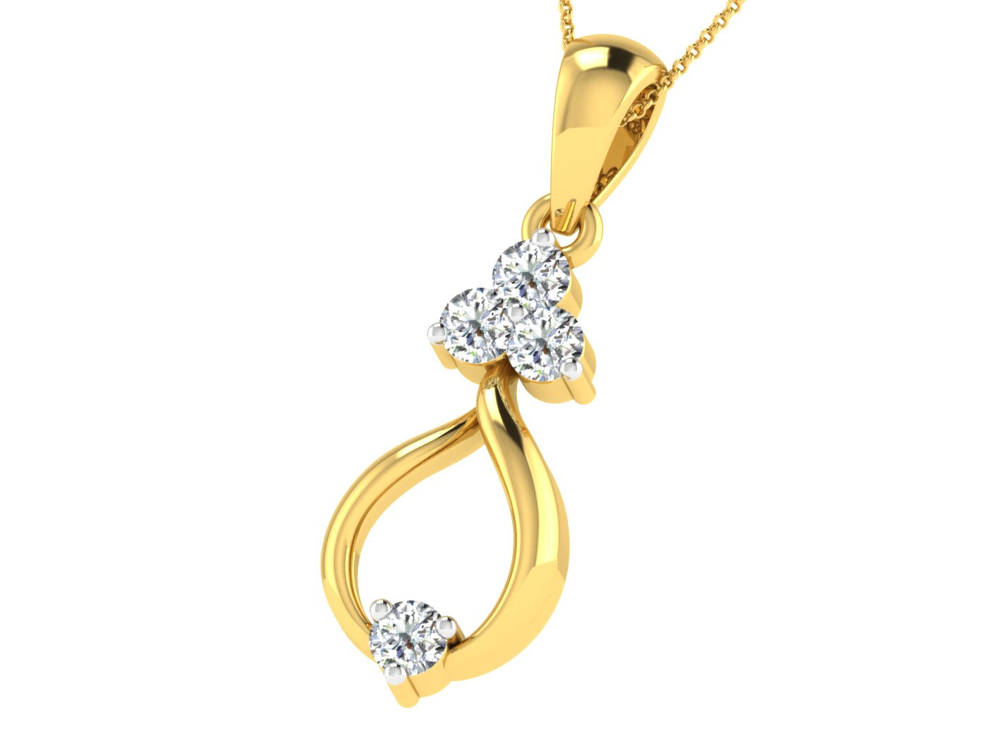 Nidal Jewels | Celestial Gold and Diamond Charm Pendant - Nidal Jewels