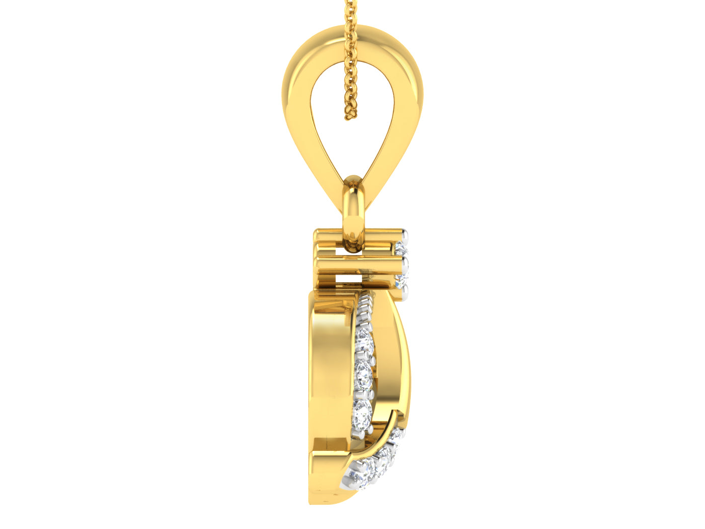 Nidal Jewels | Leaf Duo Diamond and Gold  Pendant - Nidal Jewels