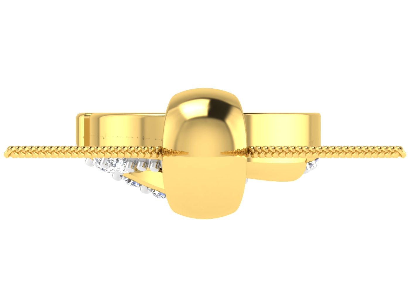 Nidal Jewels | Leaf Duo Diamond and Gold  Pendant - Nidal Jewels