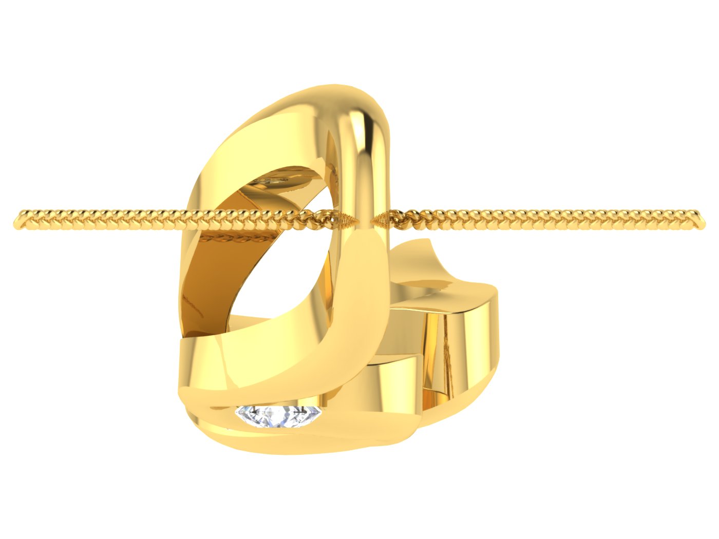 Nidal Jewels | Comet Charm Diamond and Gold Pendant - Nidal Jewels