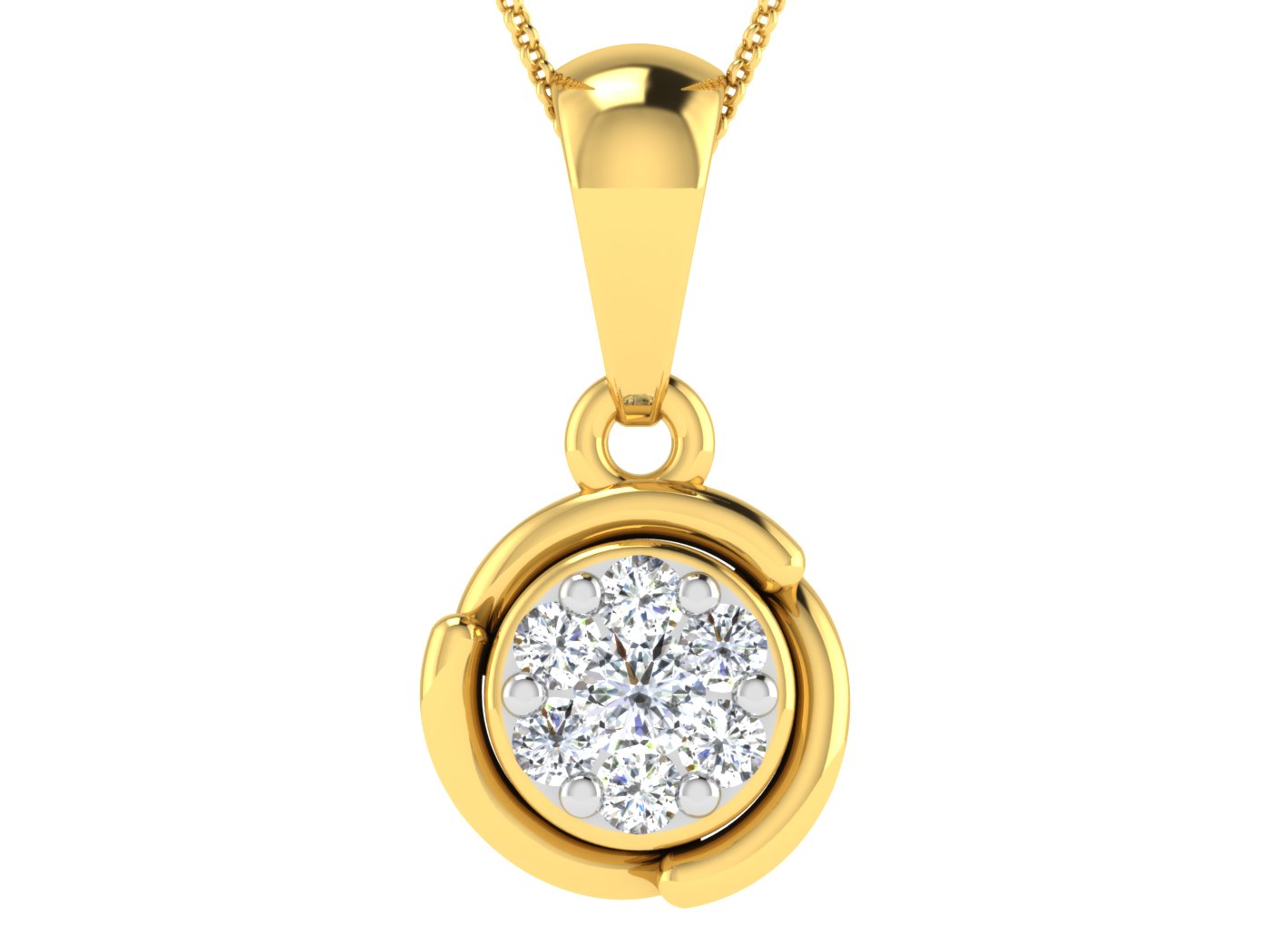 Nidal Jewels | Diamond Cluster Halo Pendant - Nidal Jewels