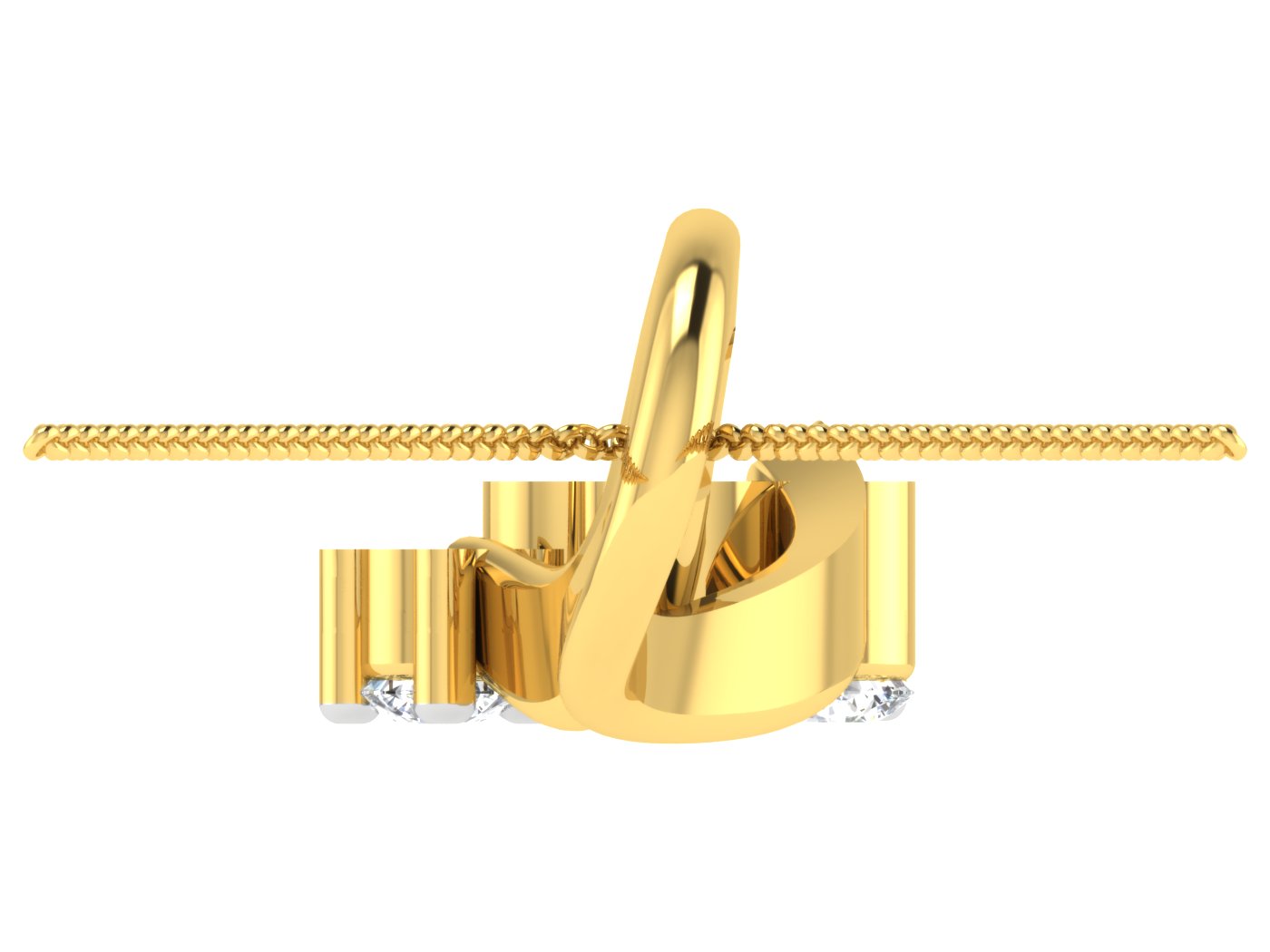 Nidal Jewels | Vine Twirl Floral Diamond and Gold Pendant - Nidal Jewels