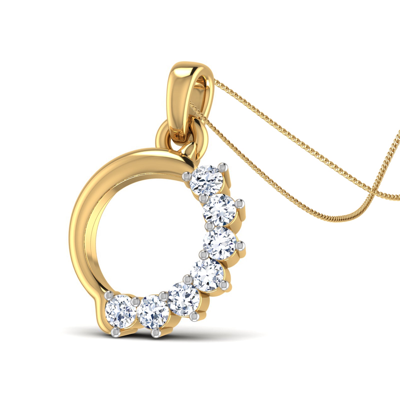Nidal Jewels | Constellation Circle Diamond and Gold Pendant - Nidal Jewels