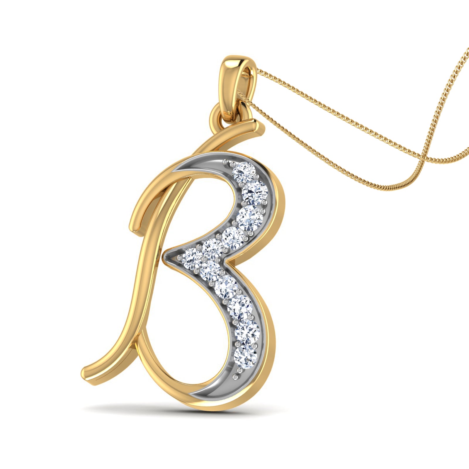 Nidal Jewels | Brilliance B Gold and Diamond Pendant - Nidal Jewels