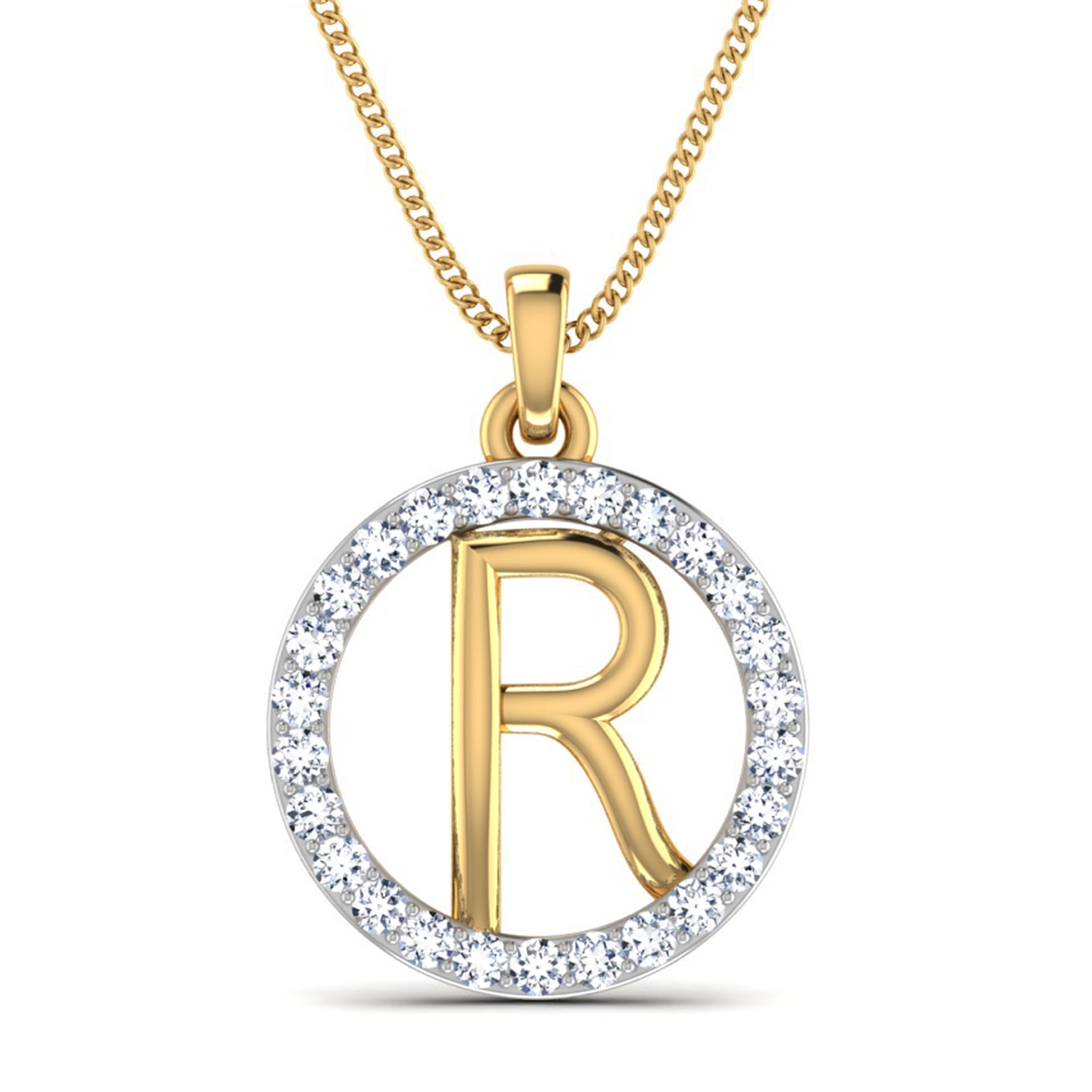 Nidal Jewels | Royal R Gold and Diamond Pendant - Nidal Jewels