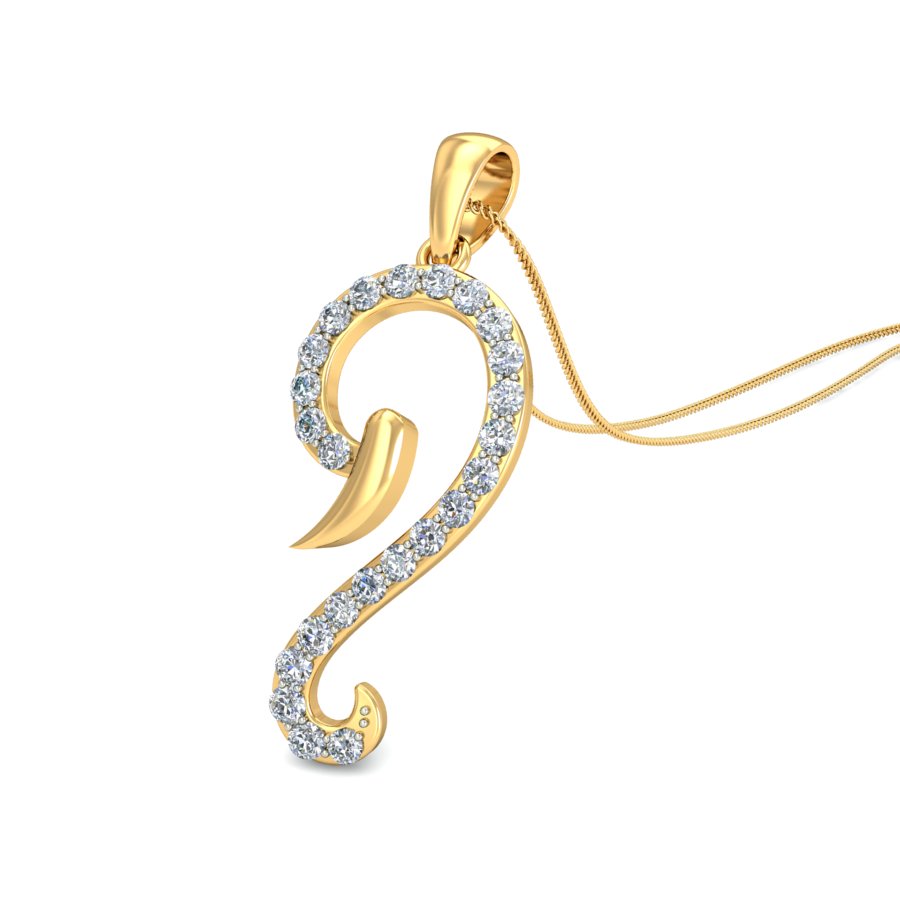 Nidal Jewels | Abstract Diamond Pendant - Nidal Jewels