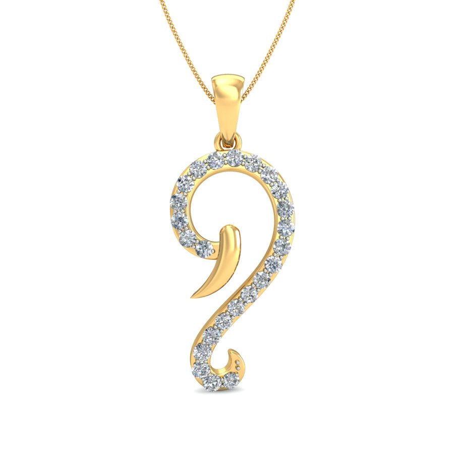 Nidal Jewels | Abstract Diamond Pendant - Nidal Jewels