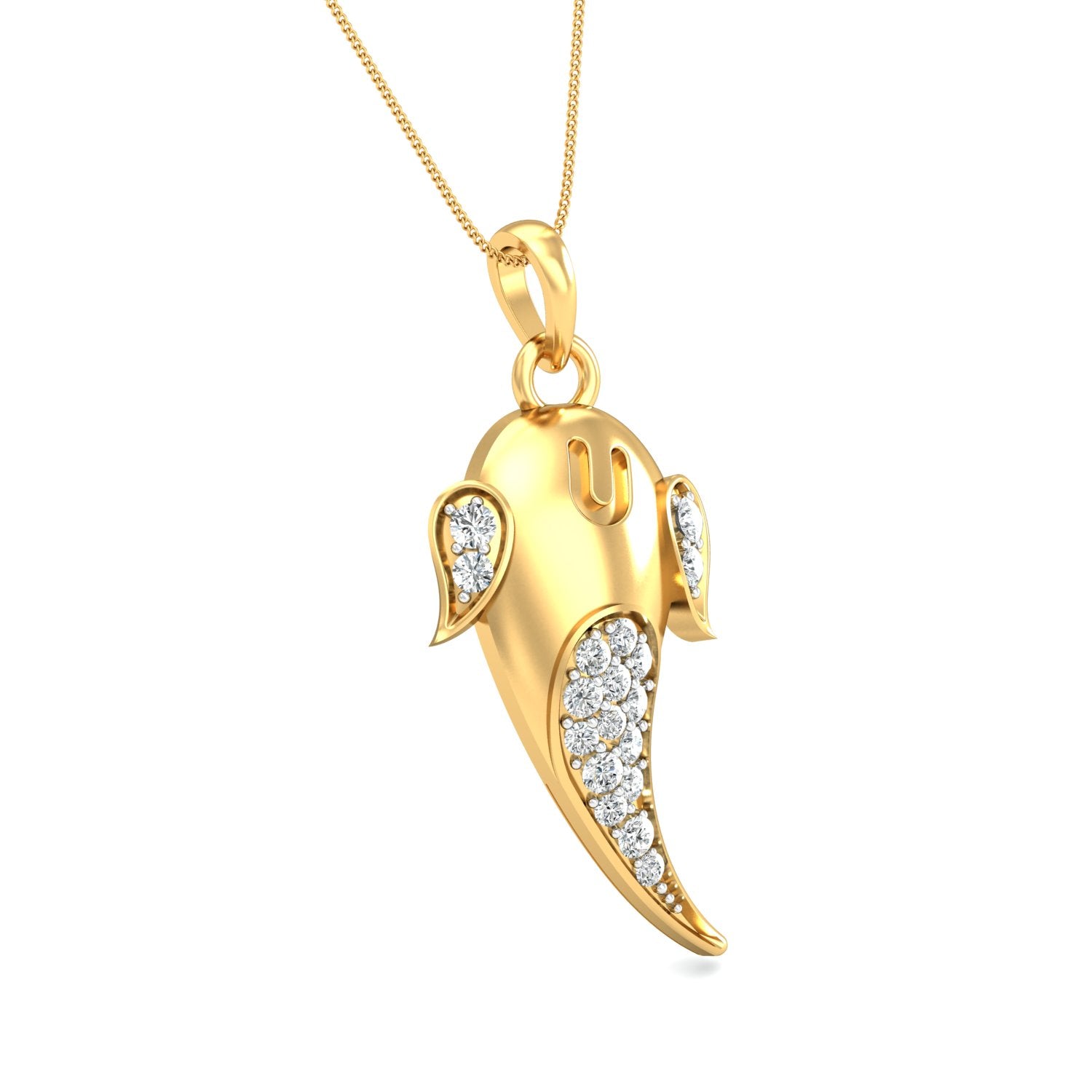 Nidal Jewels | Ganesha Gold and Diamond Pendant - Nidal Jewels