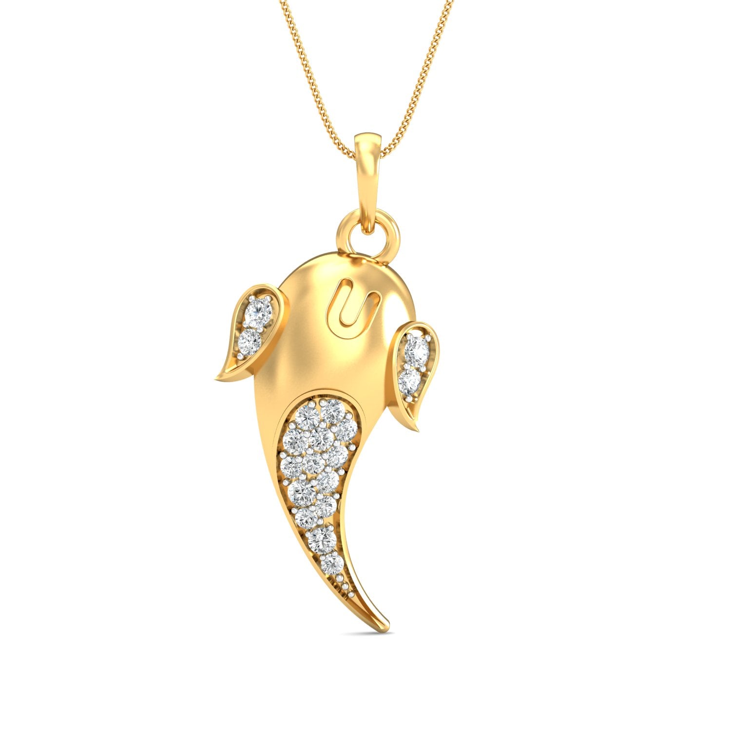 Nidal Jewels | Ganesha Gold and Diamond Pendant - Nidal Jewels