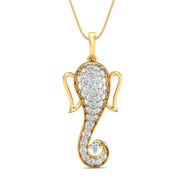 Nidal Jewels | Divine Ganesha Gold and Diamond Pendant - Nidal Jewels