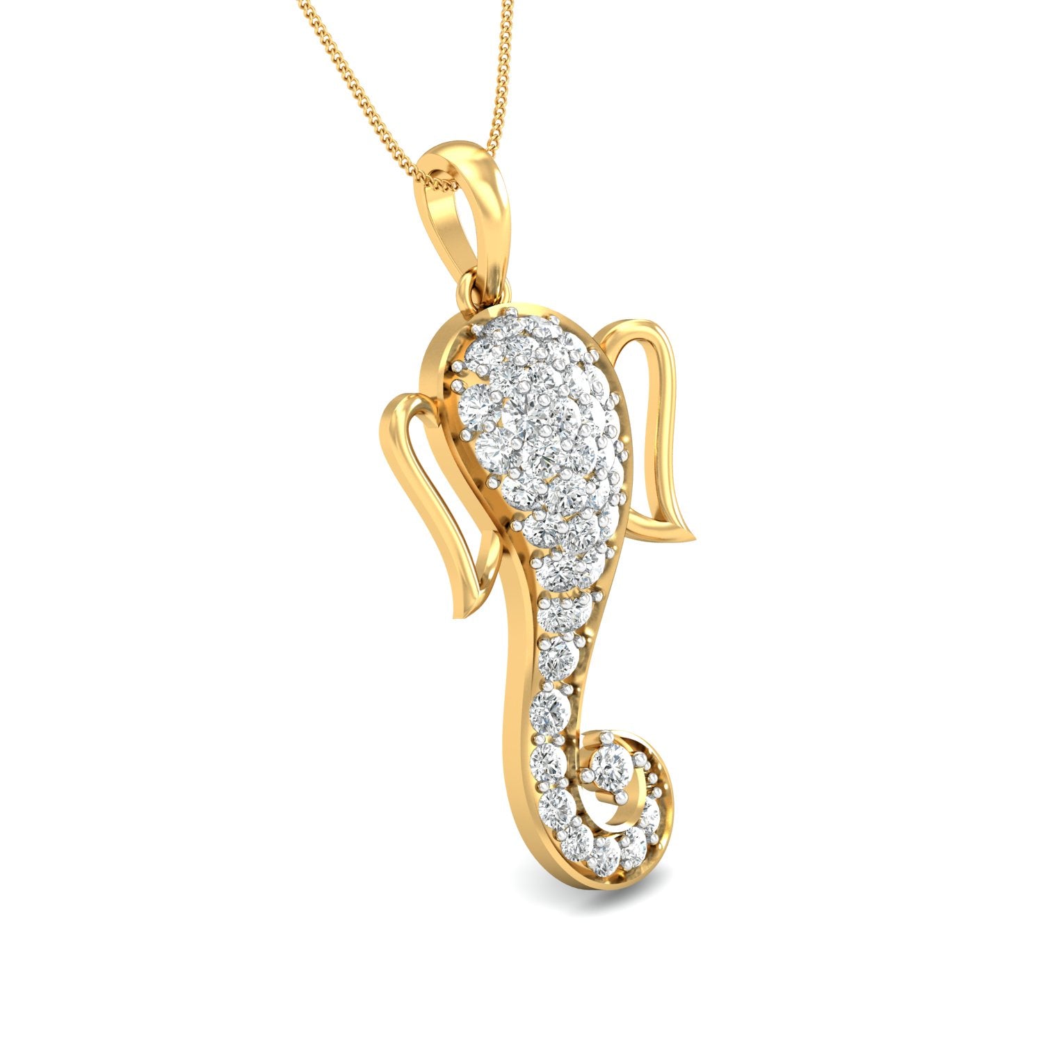 Nidal Jewels | Divine Ganesha Gold and Diamond Pendant - Nidal Jewels