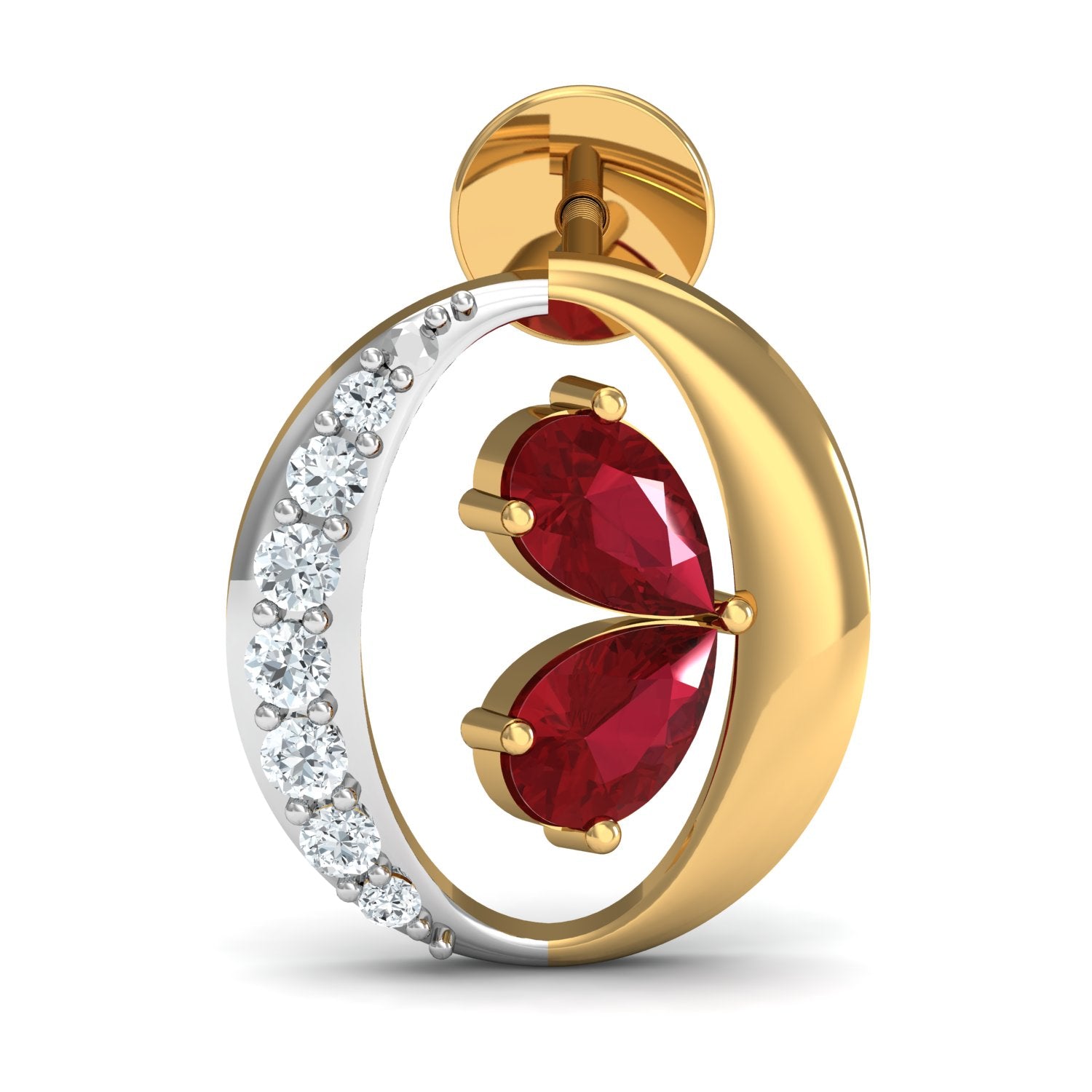 Nidal Jewels | Passion Ruby Gold and Diamond Pendant