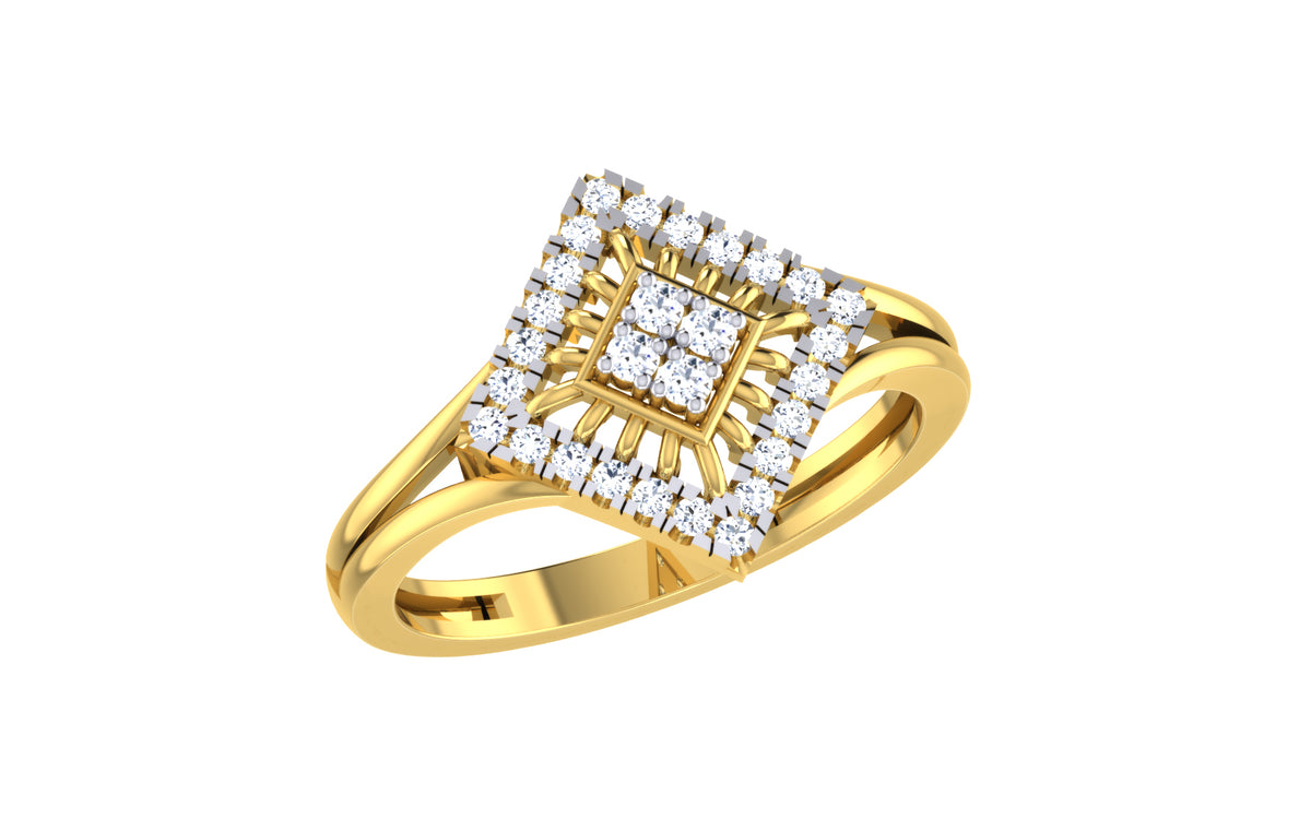 Nidal Jewels | Radiant Square Luxe Ring - Nidal Jewels