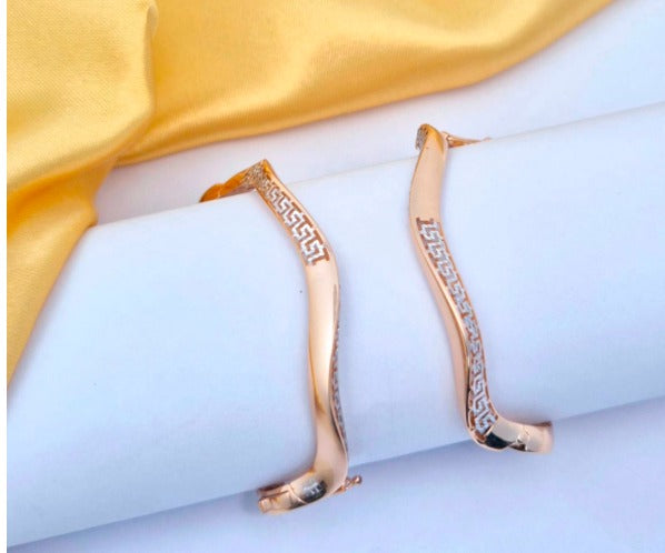 Nidal Jewels| Regal Wave Rose Gold Bangle