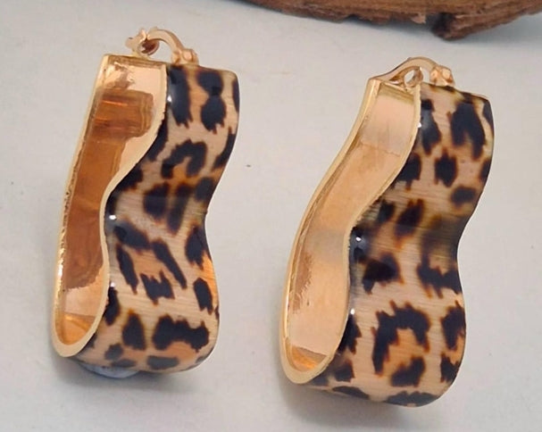Nidal Jewels | Luxe Leopard Hoop Earrings