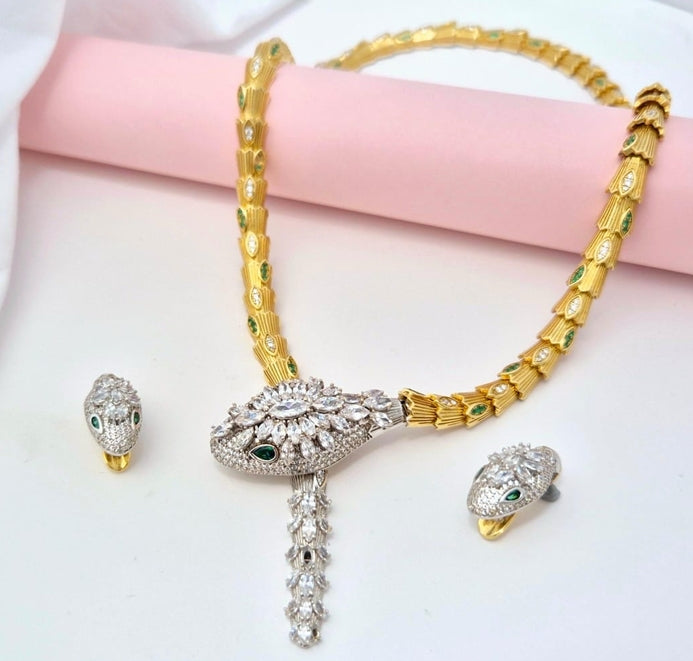 Nidal Jewels | Serpent Majesty Omega Necklace Set